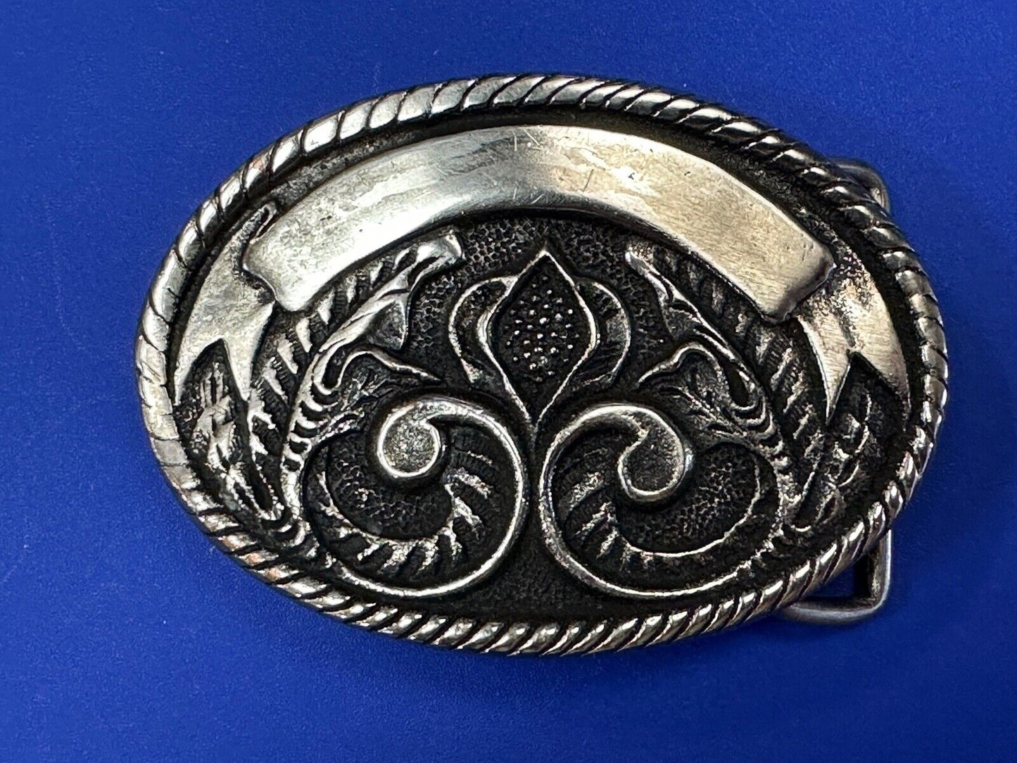 Award rodeo cowboy trophy belt buckle to engrave Pure Silver brass belt buckle