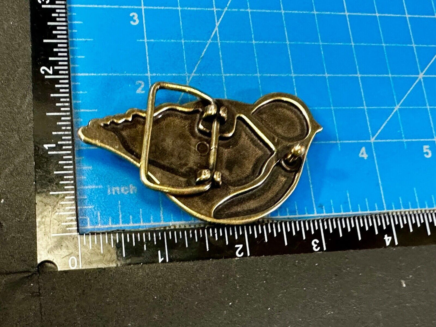 Bird Dove Shaped Cutout Figure Brass Tone Belt Buckle by Relic