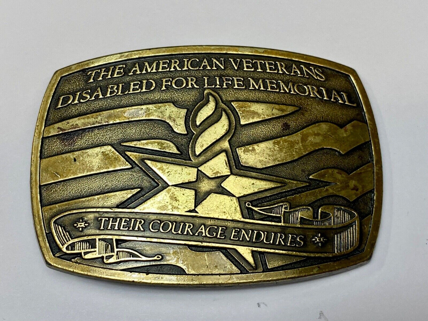 The American VETERANS OF FOREIGN WARS - Their Courage endures belt buckle