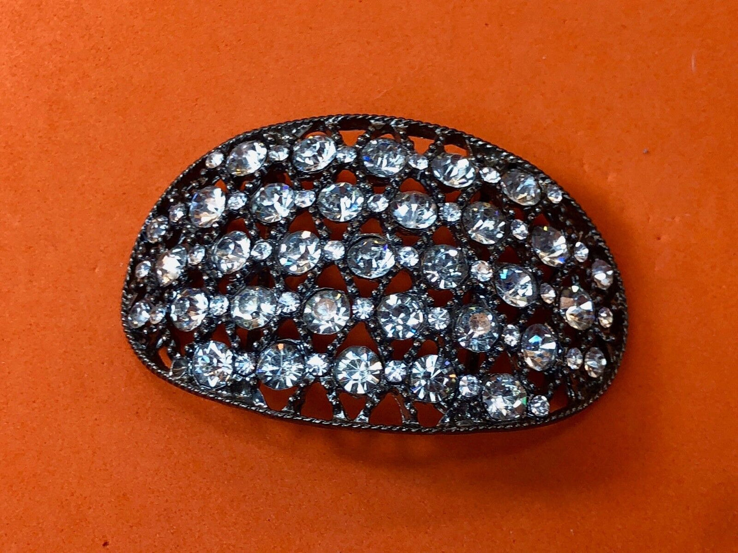 Beautiful Victorian quality Rhinestone? unknown Belt Scarf Clip Buckle