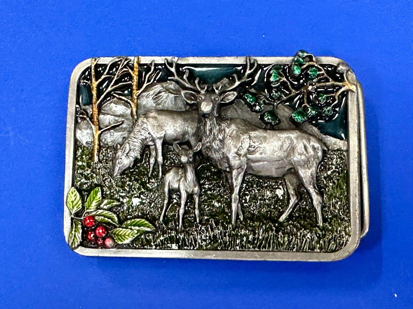The Elk - Wapiti Native American Indian name vtg. L-10 Siskiyou 1982 belt buckle