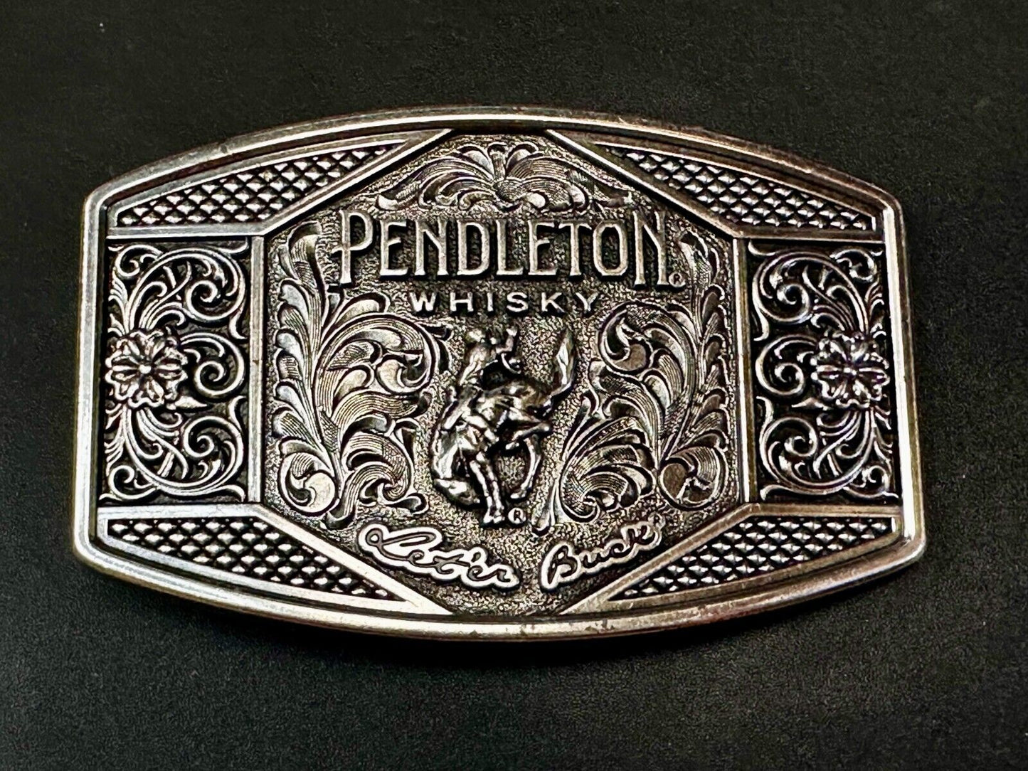 2022 Pendleton Whiskey Let'er Buck Rodeo Cowboy Montana Silversmiths Belt Buckle