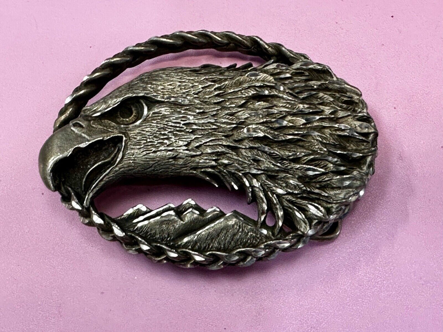 Vintage Eagles Head - Sharp Beak. cutout 1993 EGE Western Belt Buckle