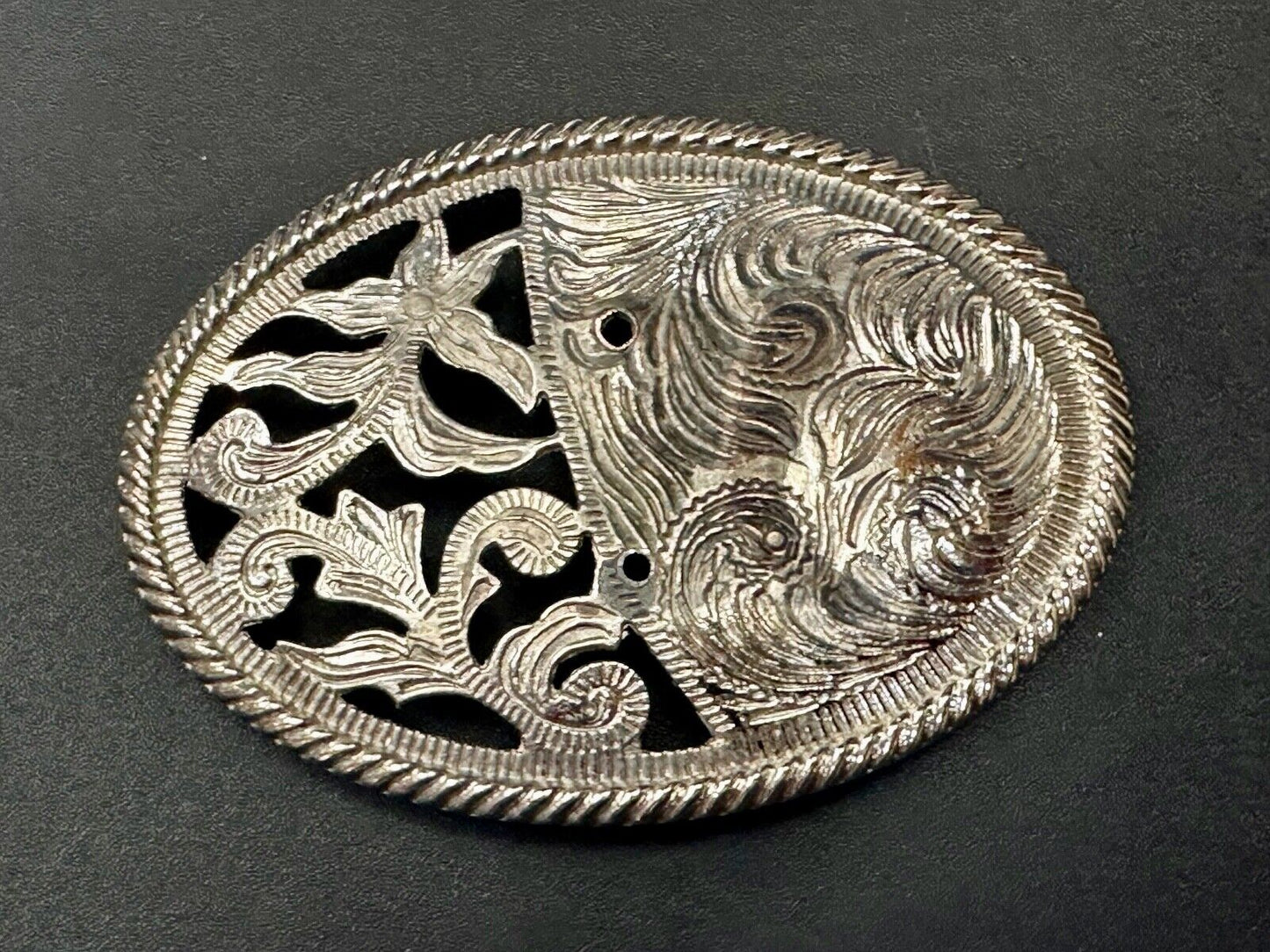 unique western flower swirl belt buckle for centerpiece project or to wear