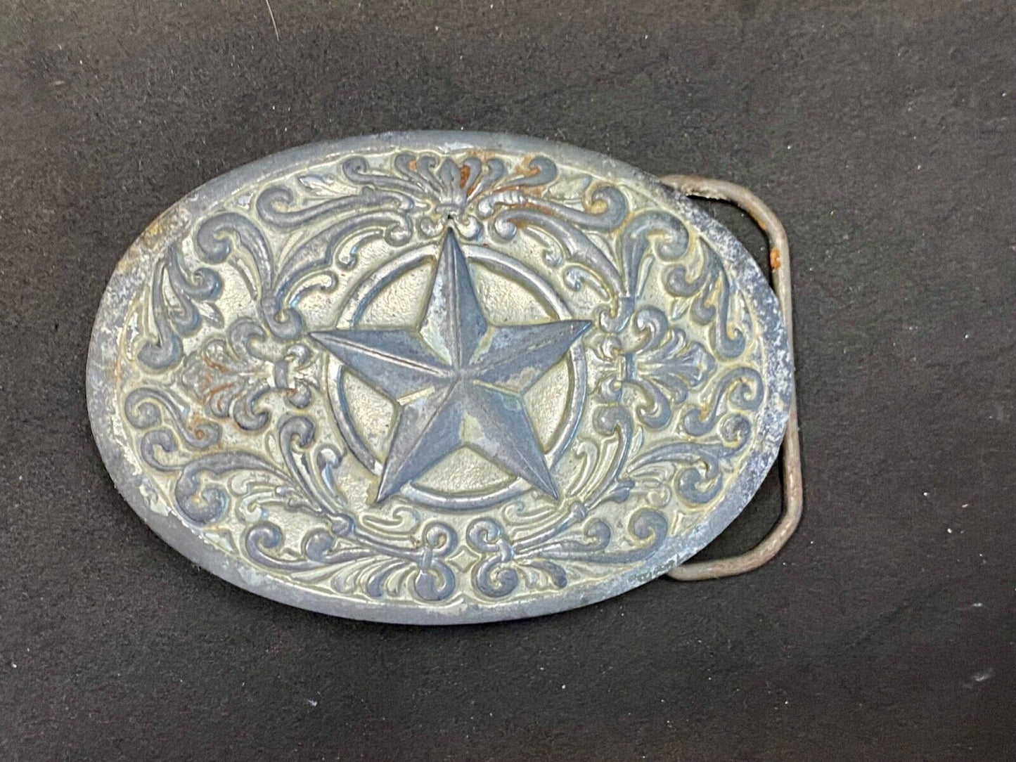 Vintage 1993 Western Star And Flower Swirl - Great American Belt Buckle Co
