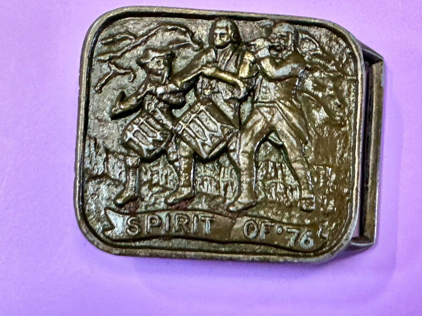 The Spirit of 76 - Patriotic American Bicentennial Marching Band belt buckle