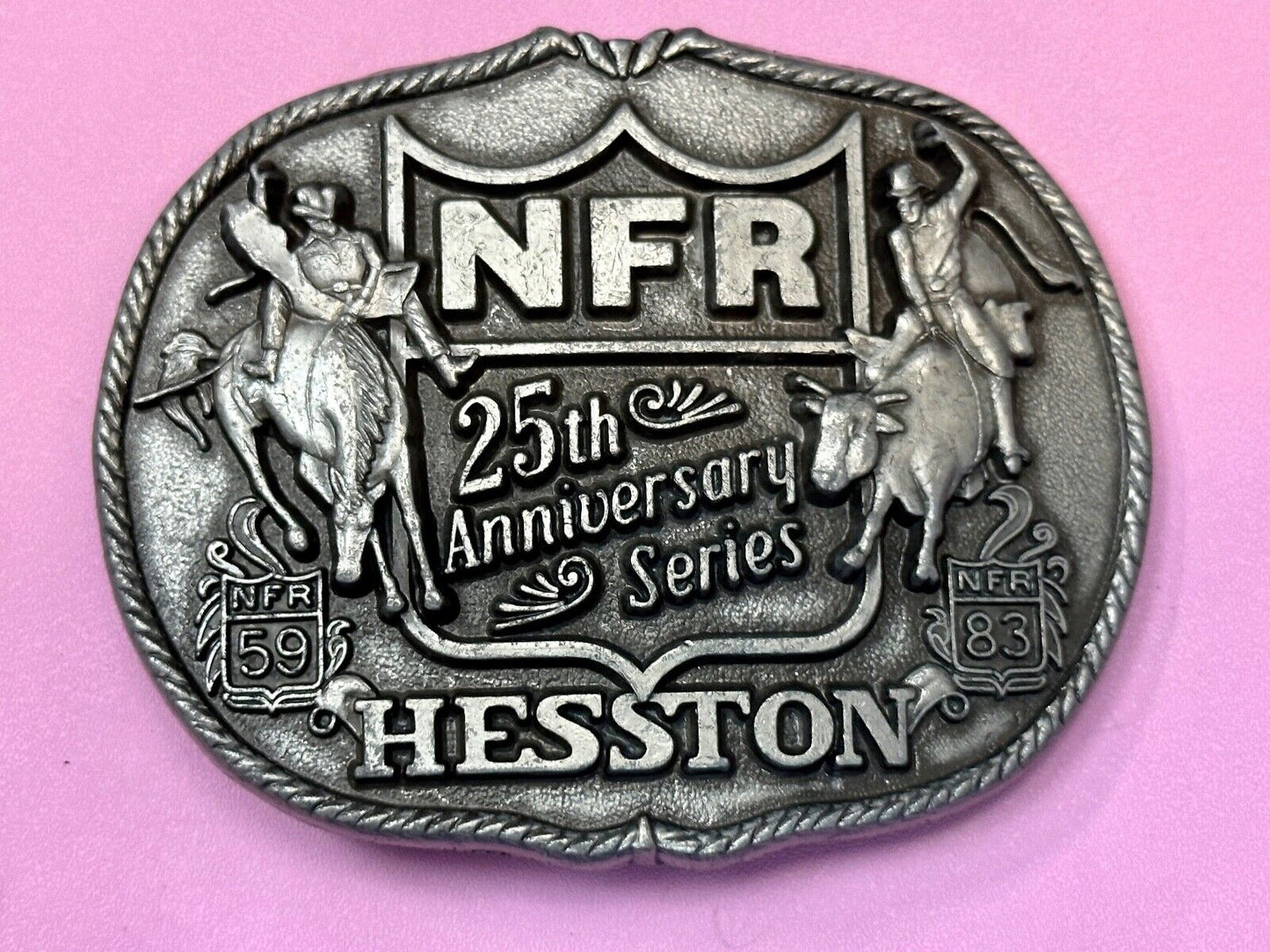 1993 Hesston National Finals Rodeo NFR 25th year celebration Belt Buckle