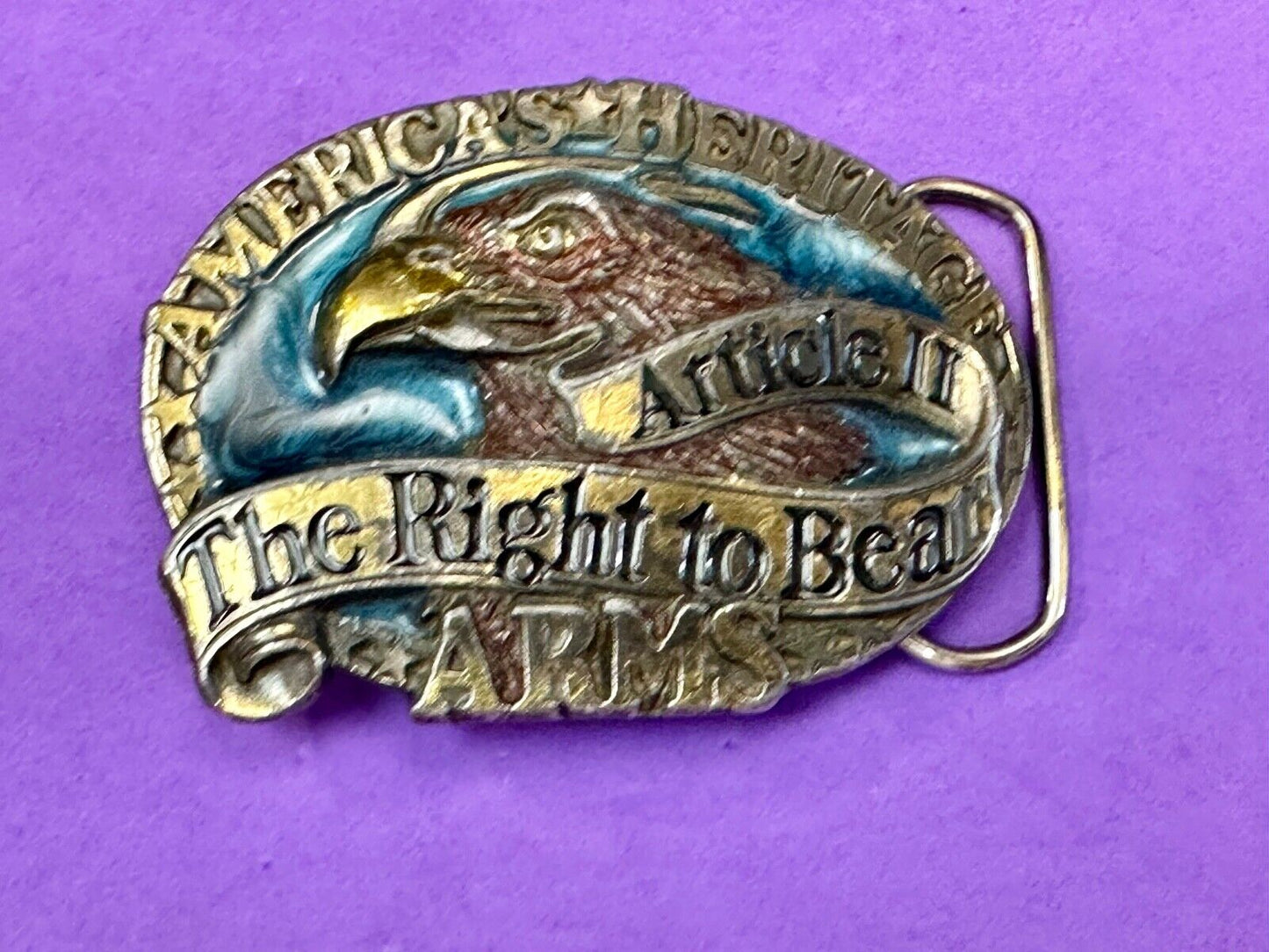 2nd amendment The Right to keep & Bear Arms patriotic great American belt buckle
