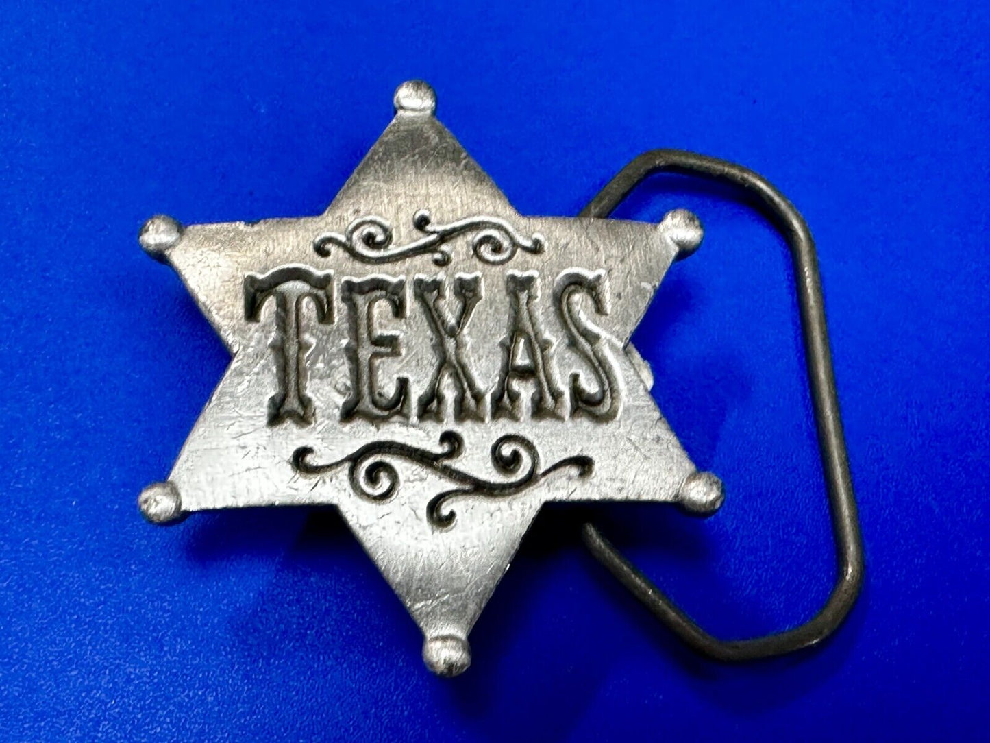 Texas Ranger Star Badge Shaped Vintage 1981 - The Great American Belt Buckle Co