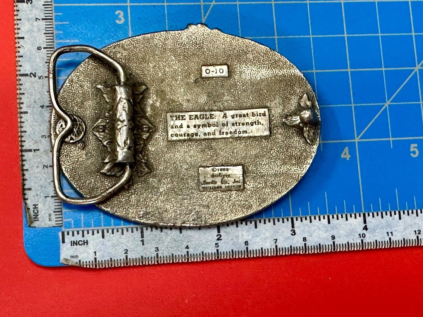 Attacking Eagle Vintage 1982 O-10 pewter siskiyou belt buckle
