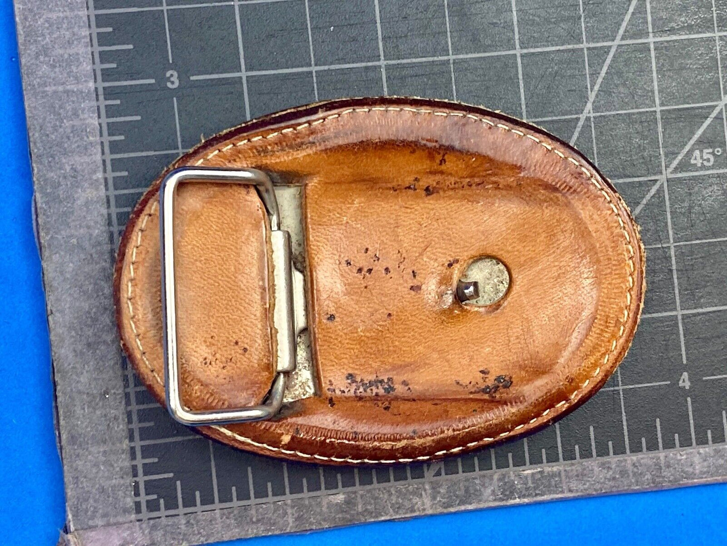 Vintage 1985 BSA National Scout Jamboree Boy Scouts leather belt buckle