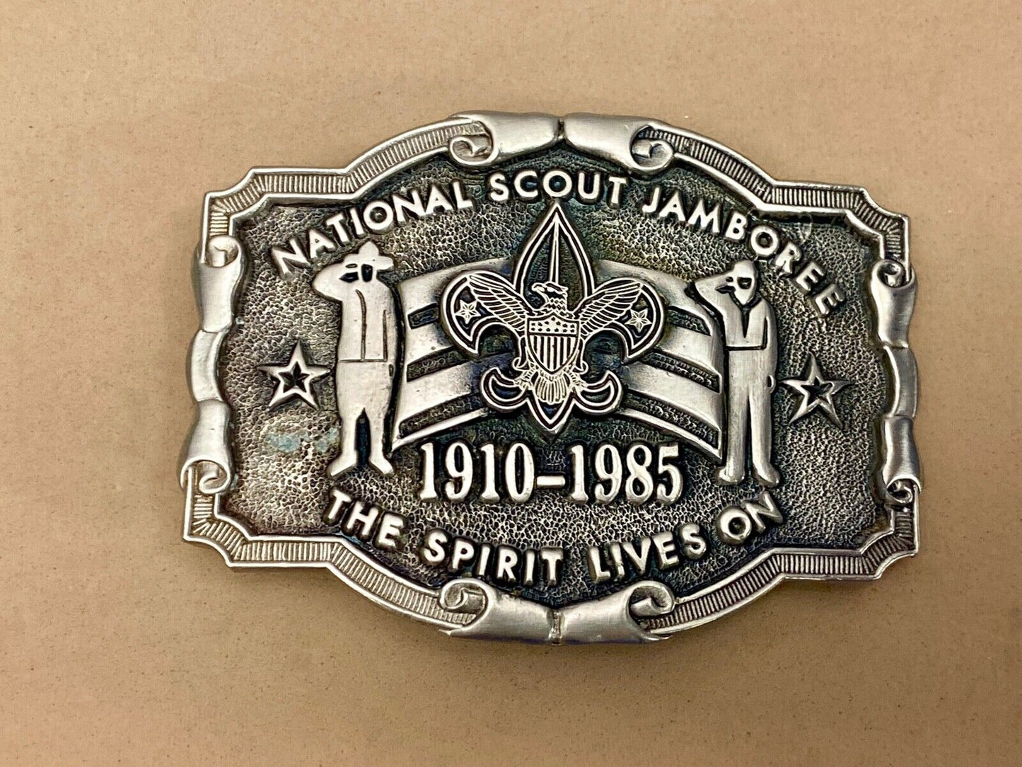 1985 National Scout Jamboree Belt Buckle Boy Scouts Of America By Texas Western