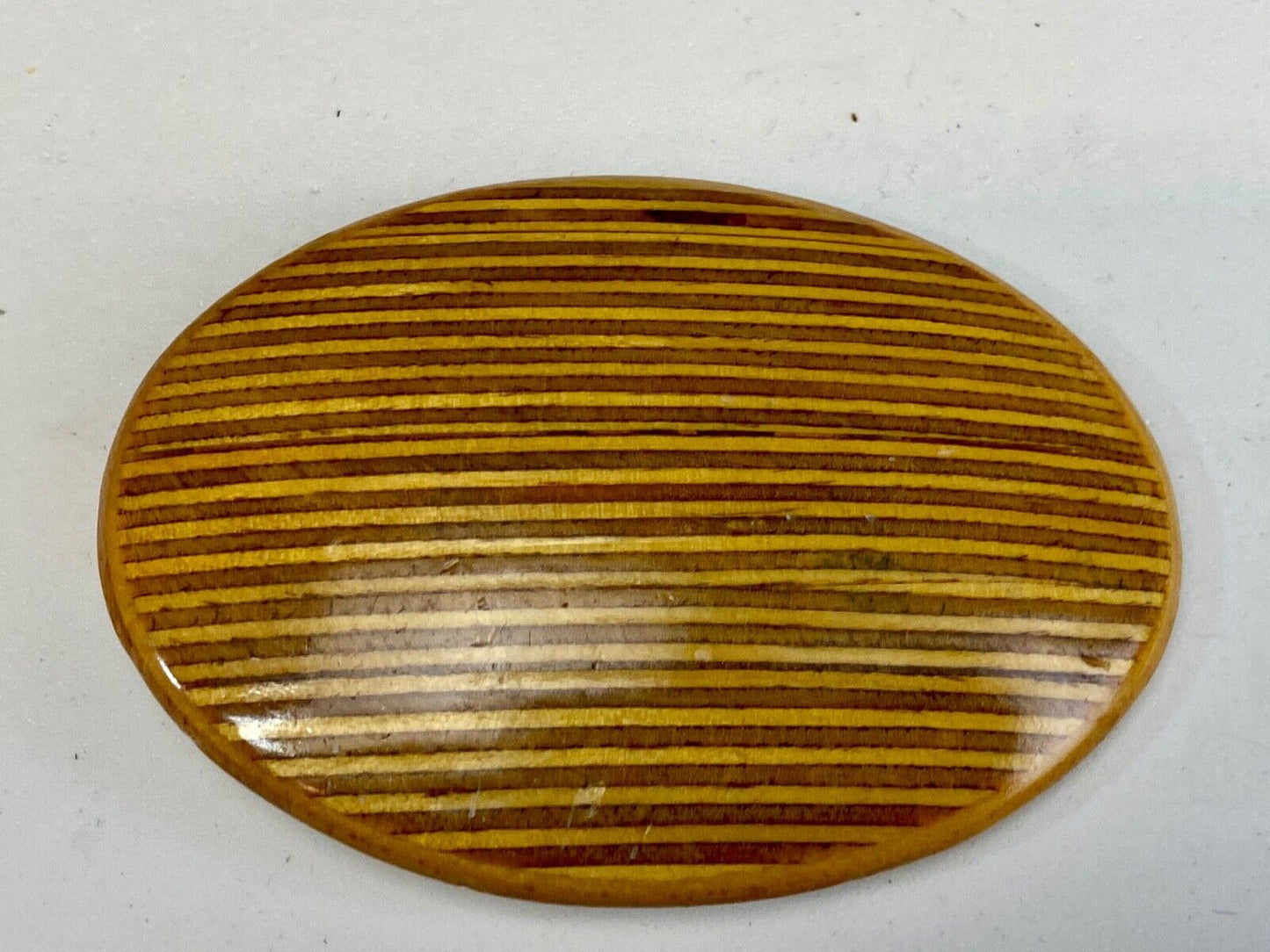 Vintage artisan Laminate top plywood belt buckle
