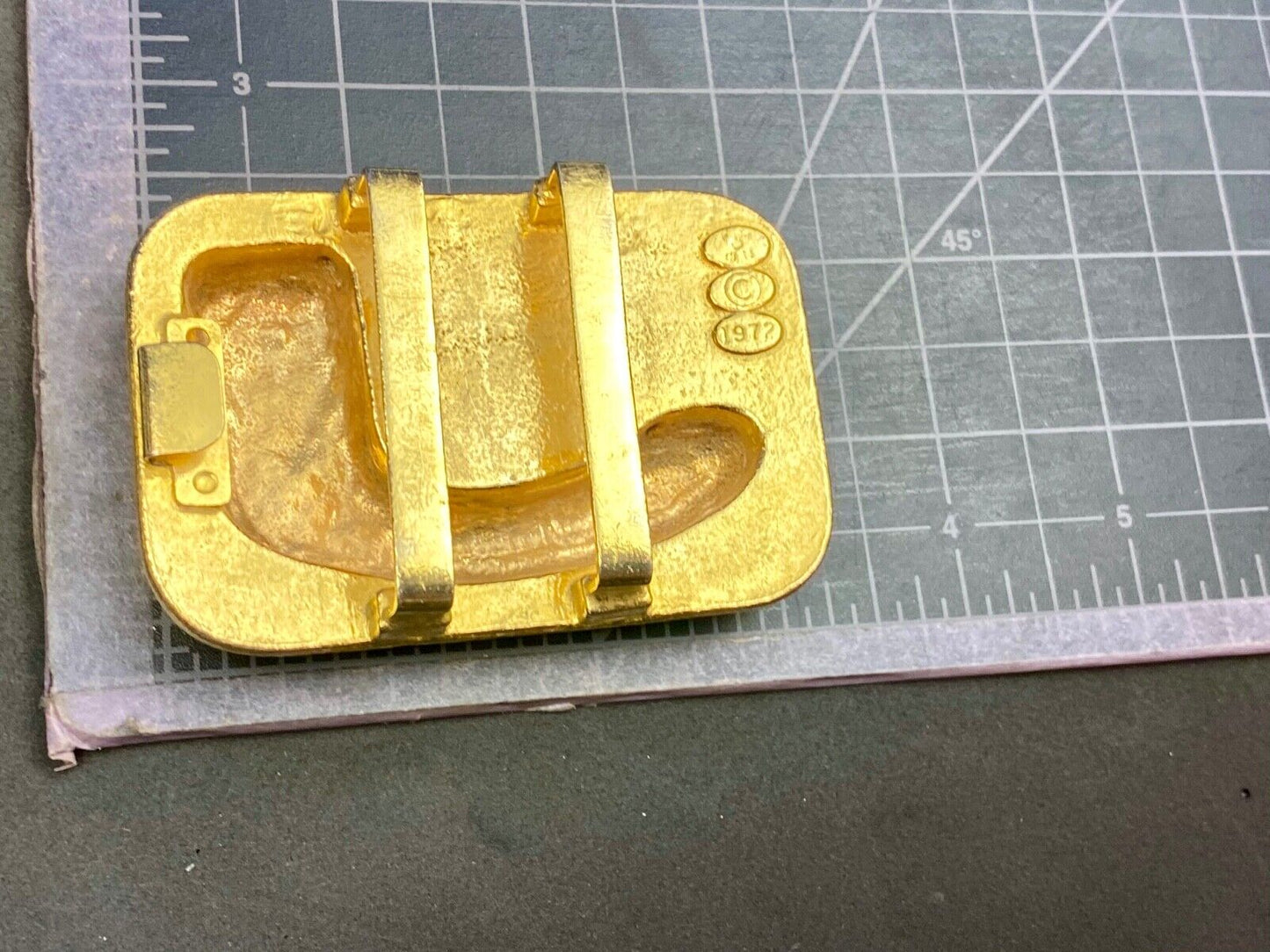 Big gold tone block letter J belt buckle - Name, Initial, personal meaning!