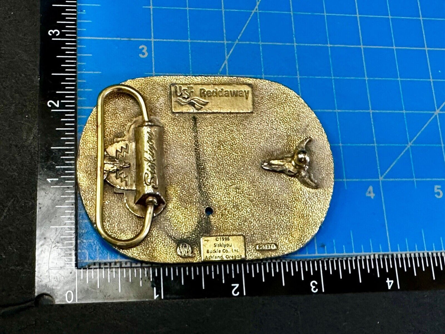 USF RedDaway Transportation Company Semis Drivers safety award 1996 Belt Buckle