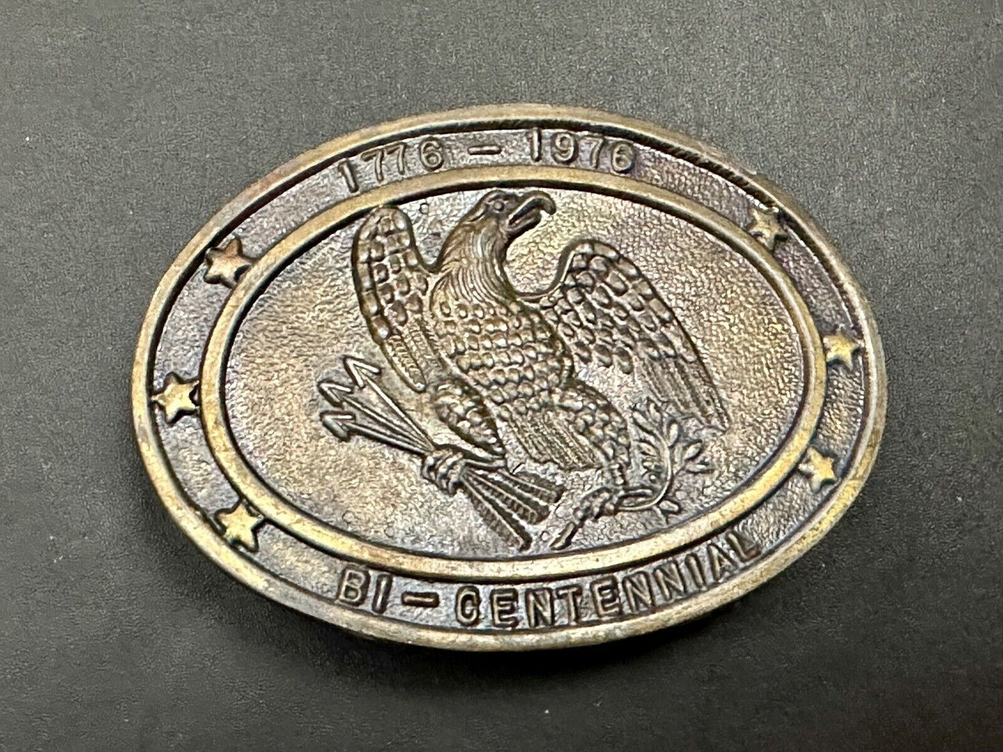 Bicentennial USA America 1776 - 1976 Eagle Arrows Vintage belt buckle