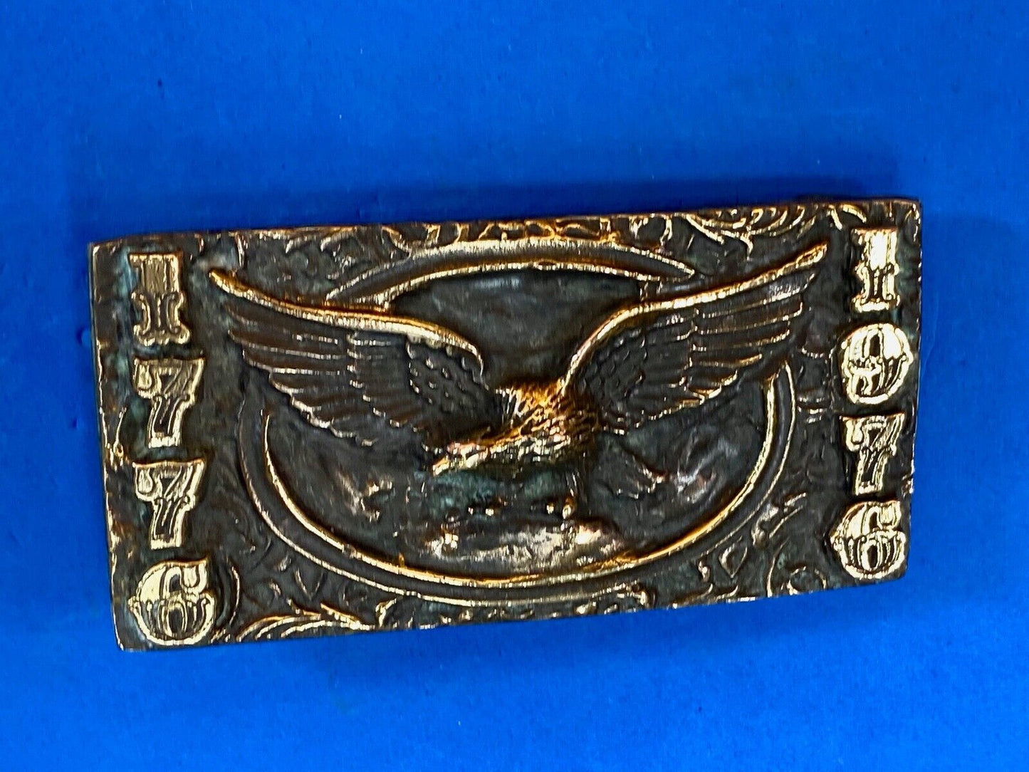1976 - 1776 Bicentennial Celebration Belt Buckle American Eagle By Adezy Denver