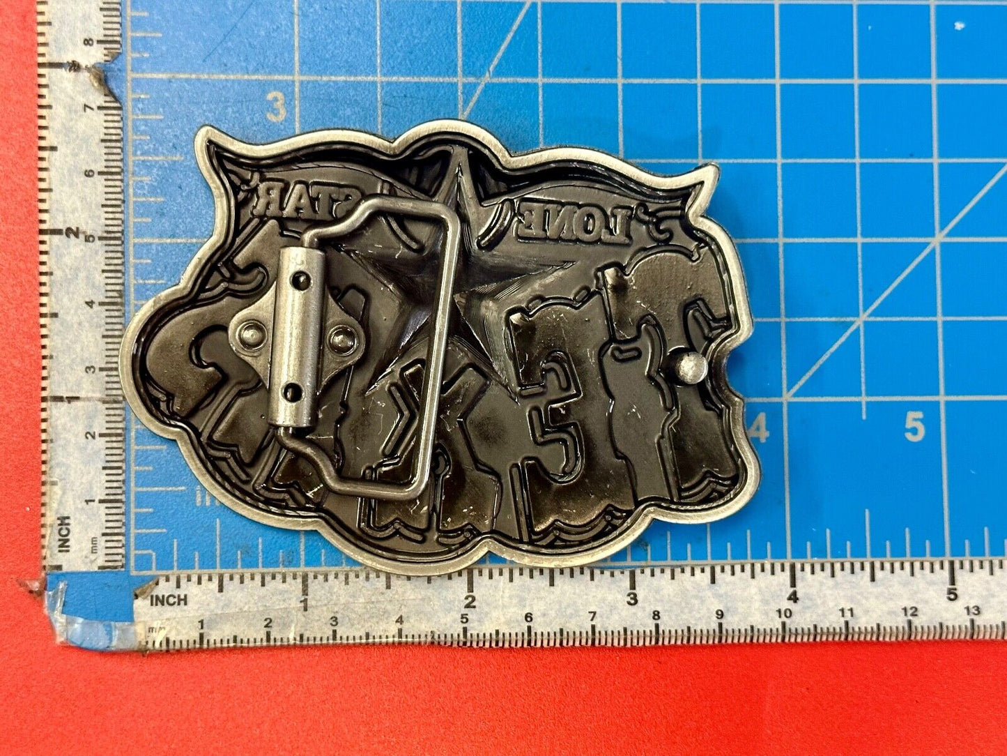Texas The Lone Star State Cowboys TX Longhorn raised 4" Buckle Rage Belt Buckle