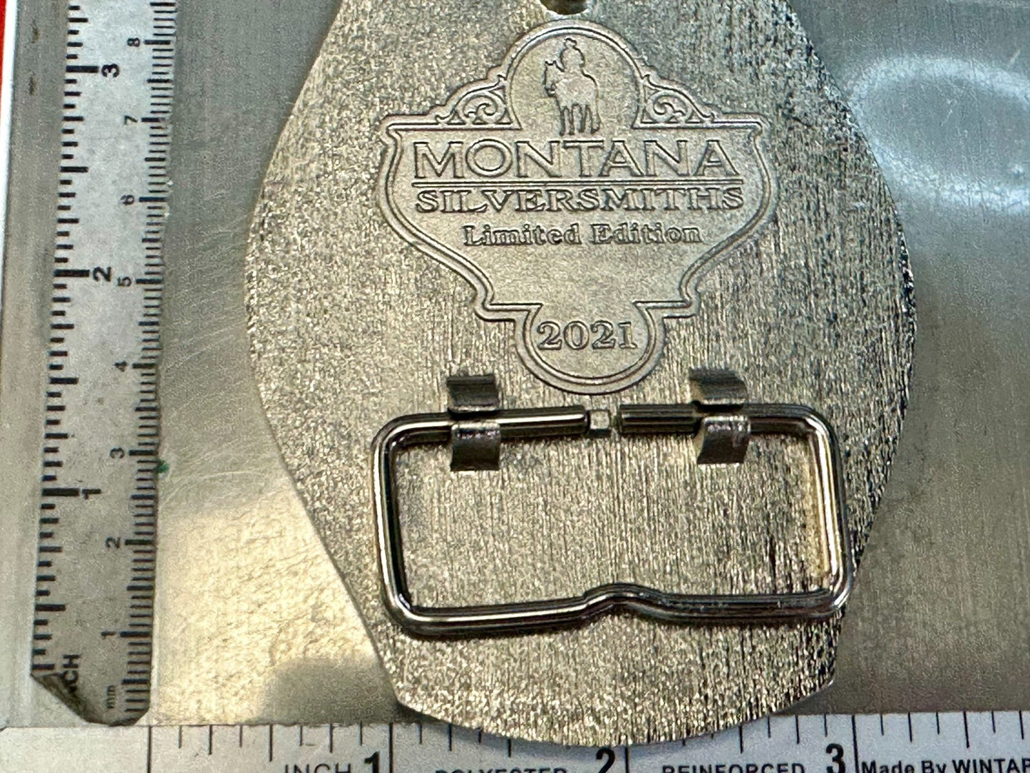 2021 Pendleton Whiskey Let'er Buck Rodeo Cowboy Montana Silversmiths Belt Buckle