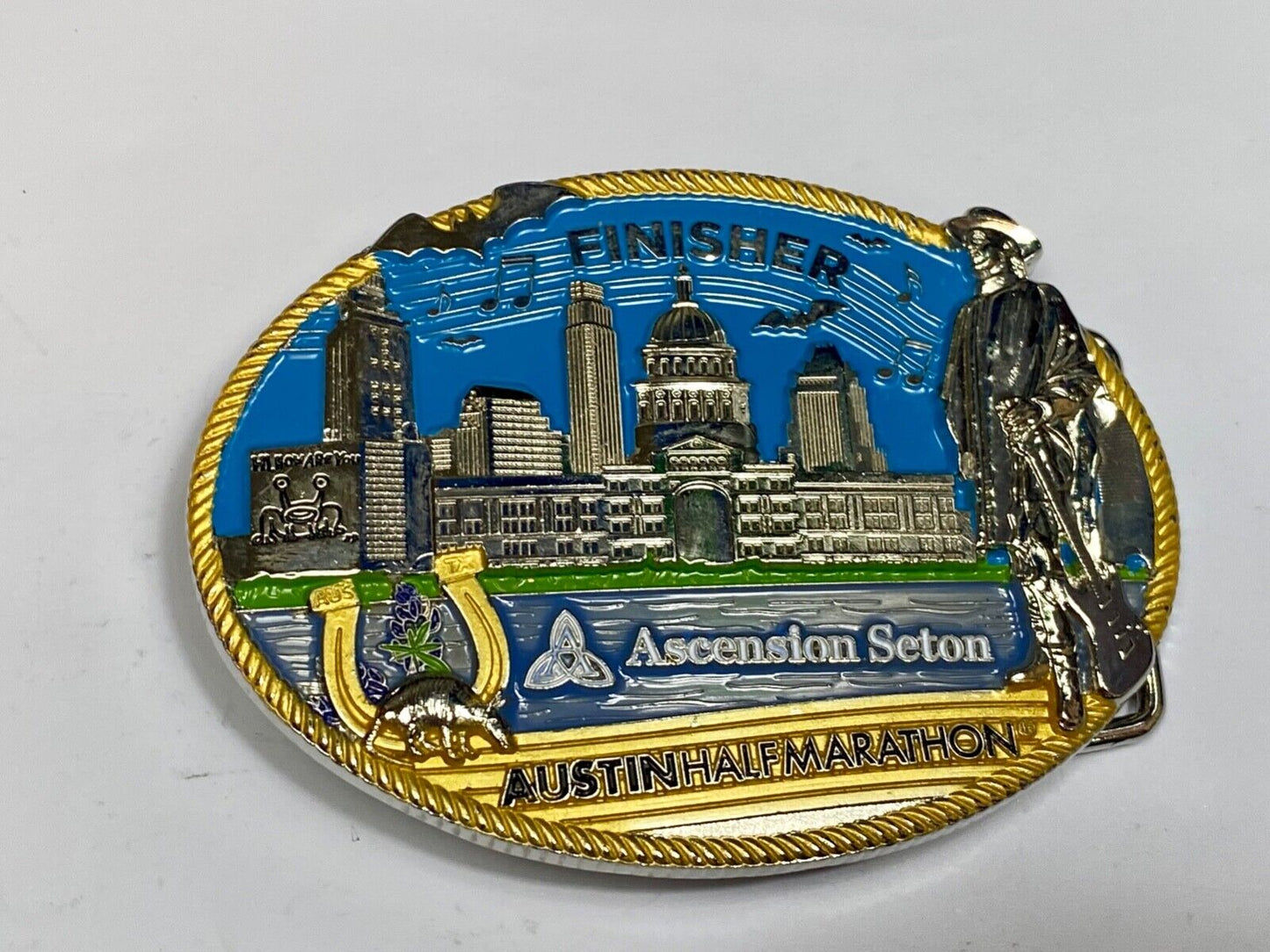Ascension Section Austin Half Marathon & 5K Race Finisher Belt Buckle