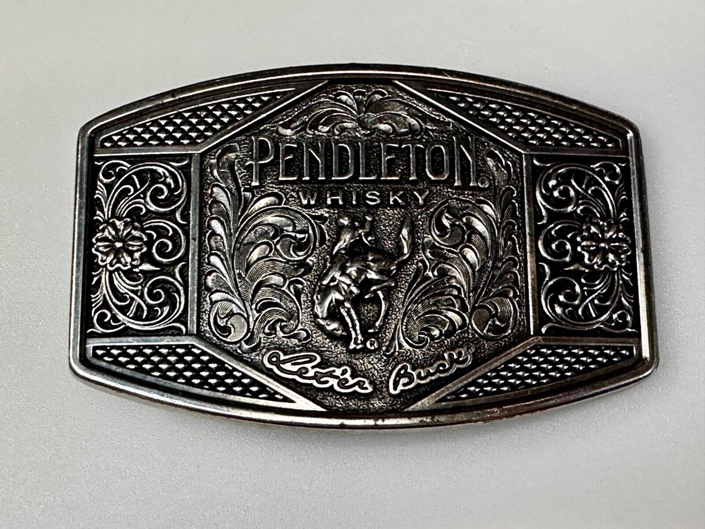 2022 Pendleton Whiskey Let'er Buck Rodeo Cowboy Montana Silversmiths Belt Buckle