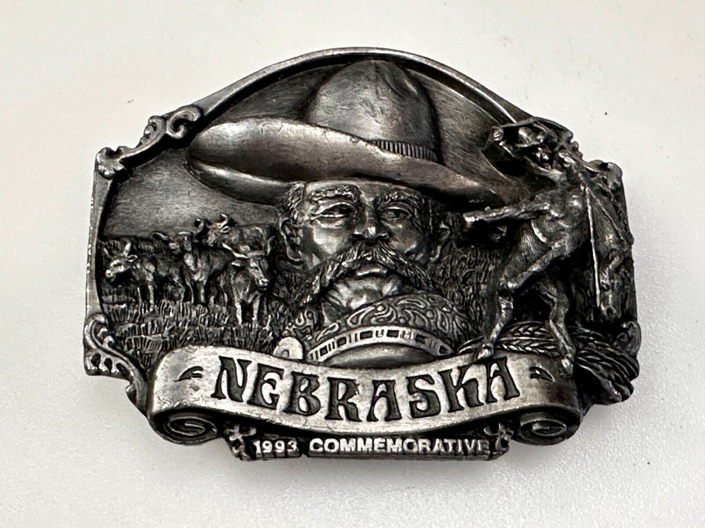 The Great State of Nebraska 1993 10th Annual Commemorative Siskiyou Belt Buckle