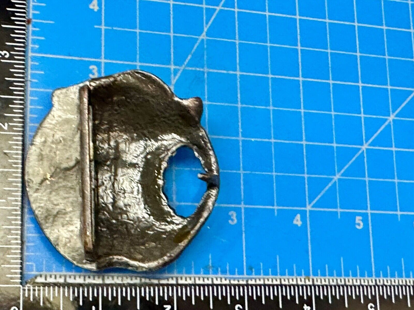 Apple with a bite taken out of it! Vintage figural Belt Buckle