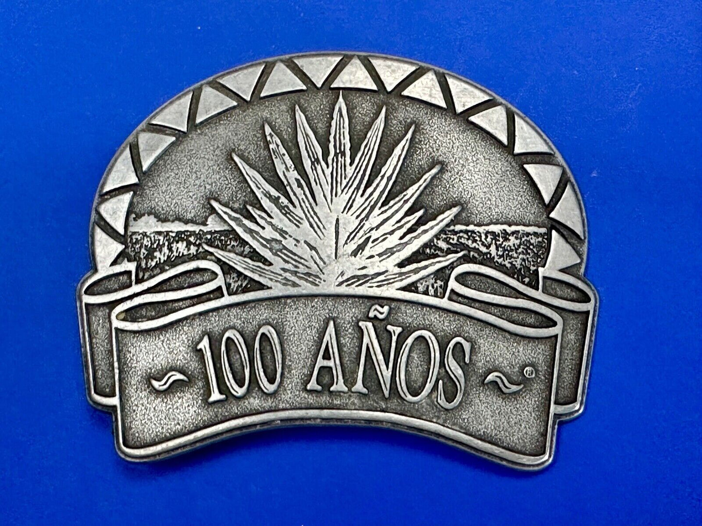 Tequila Brand 100 Anos curved Vintage Adverting Belt Buckle