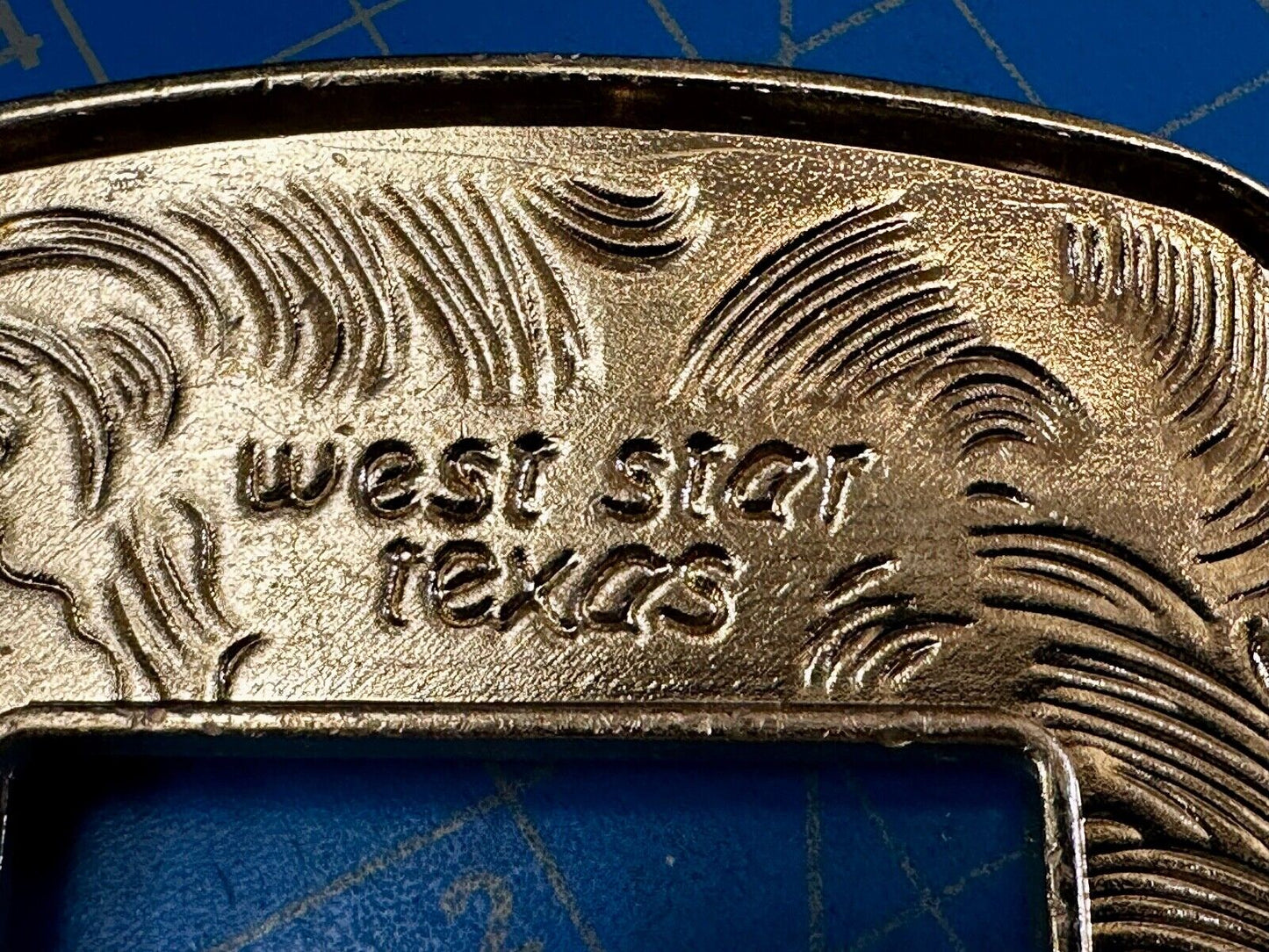 Texas Ranger Style Longhorn Vintage Replacement Dress Belt Buckle West Star