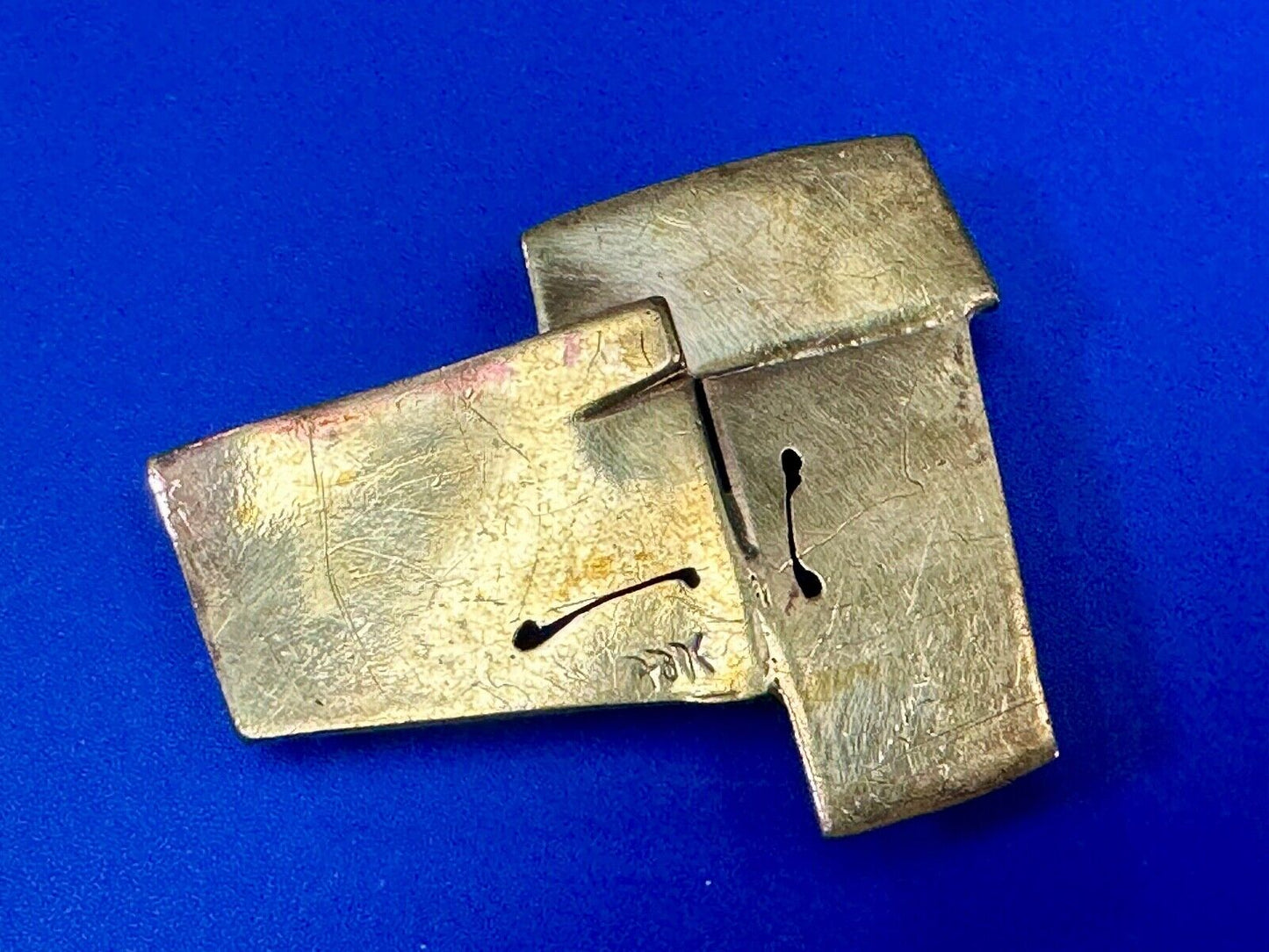 Artisan Brass Abstract Crumpled Paper Art Hippy Belt Buckle