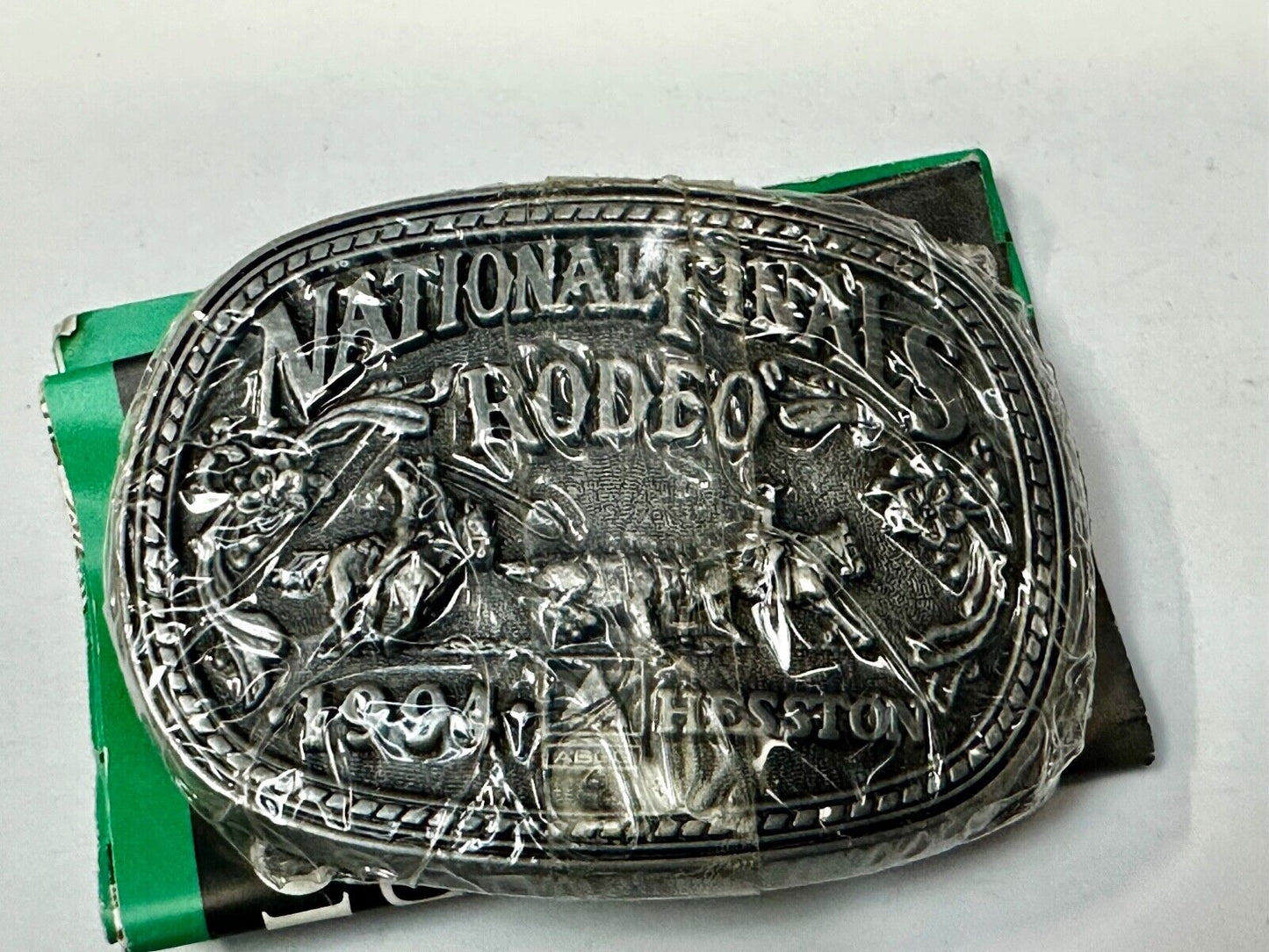 1994 ADM NATIONAL FINALS RODEO YOUTH SIZE NFR NOS WESTERN COWBOY BELT BUCKLE