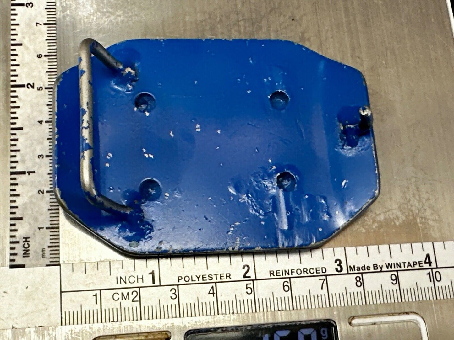Unique Artisan Butterfly blue and silver tone raised Belt Buckle