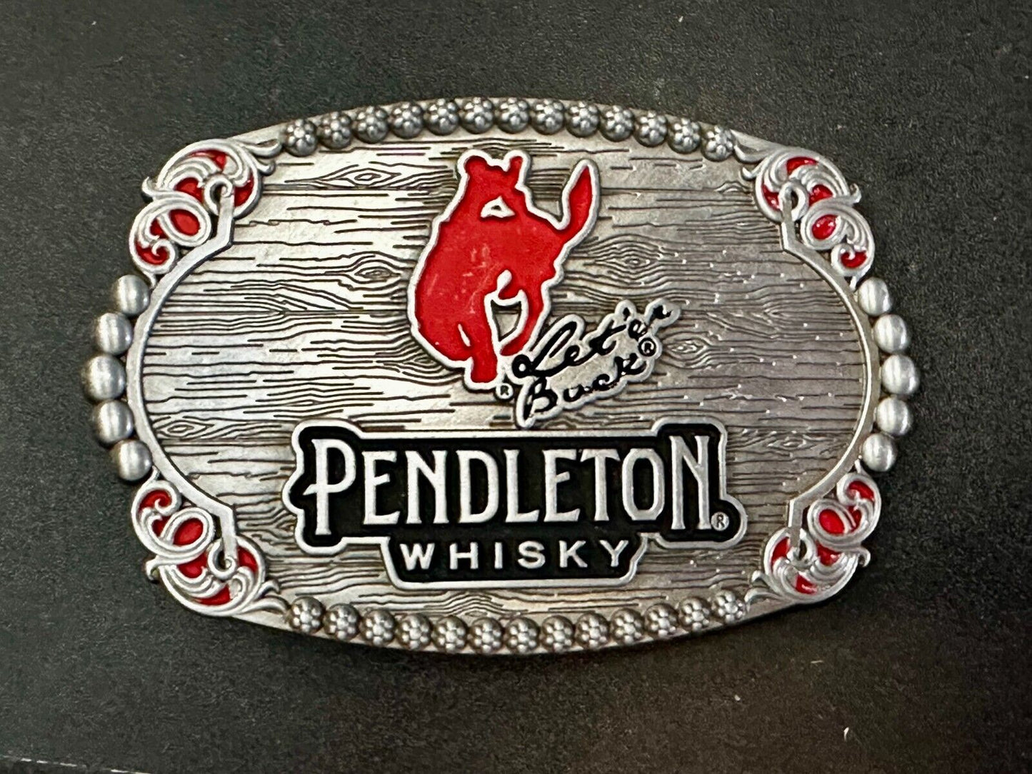2023 Pendleton Whiskey Let'er Buck Rodeo Cowboy Montana Silversmiths Belt Buckle