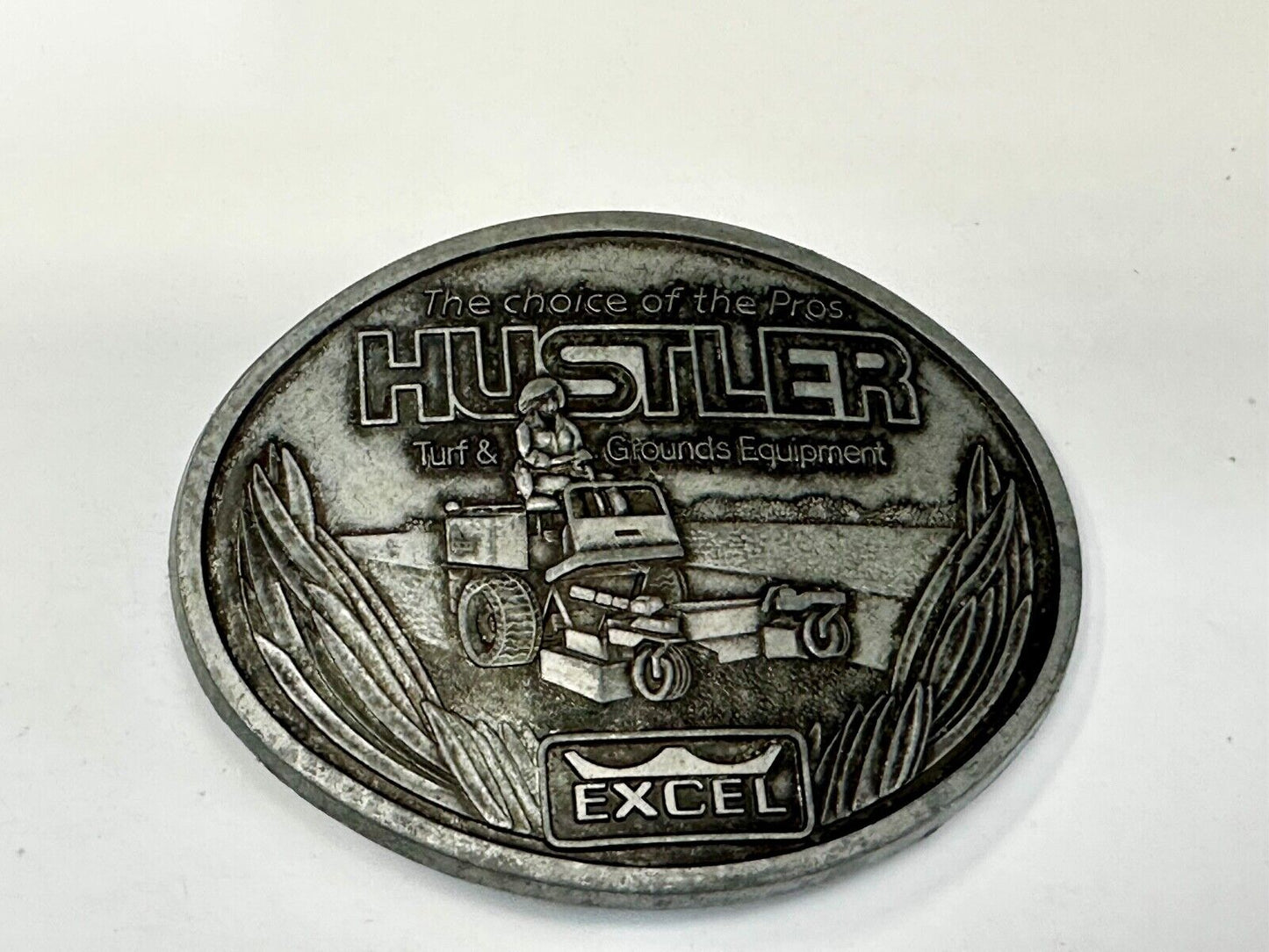 The Choice of the Pro Hustler Mower Mowing Landscaper Vintage Belt Buckle
