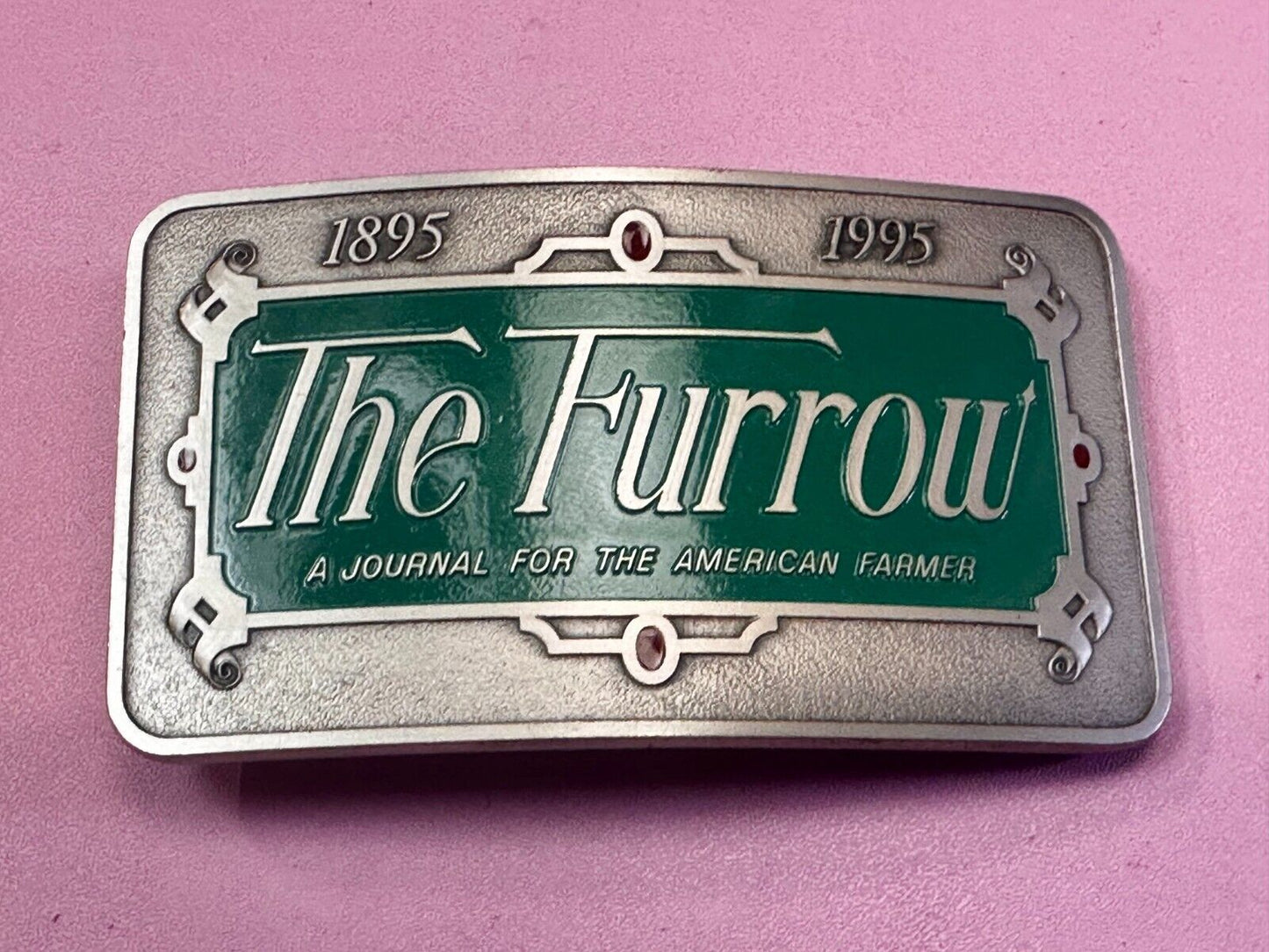 The Furrow A Journal For The American Farmer VTG 1995 NOS John Deere Belt Buckle