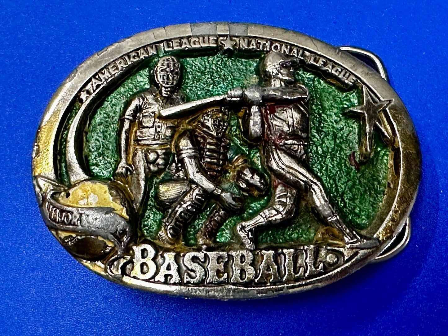 Baseball American & National League Vtg 1982 The Great American Belt Buckle Co