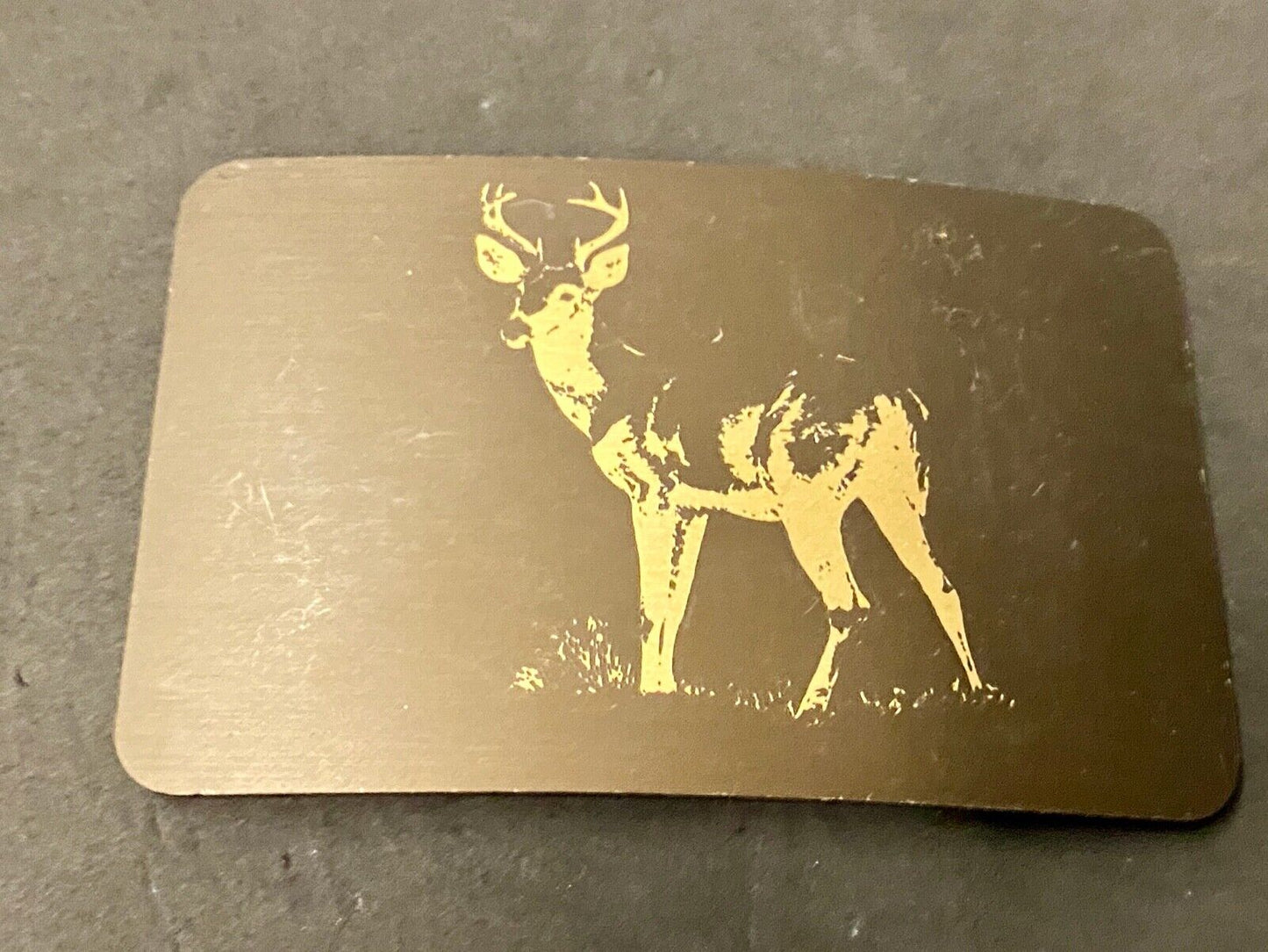 Vintage Artisan Artist drawing of deer buckle belt buckle