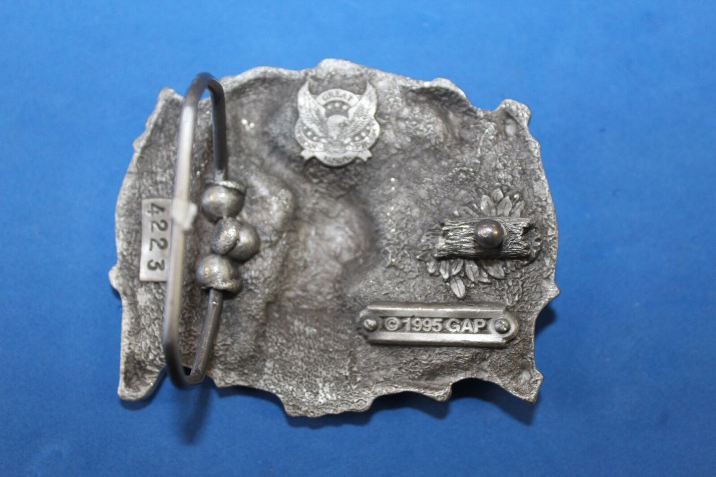 1995 GAP #4223 Great American CO deer buck hunting HUGE antlers - belt buckle