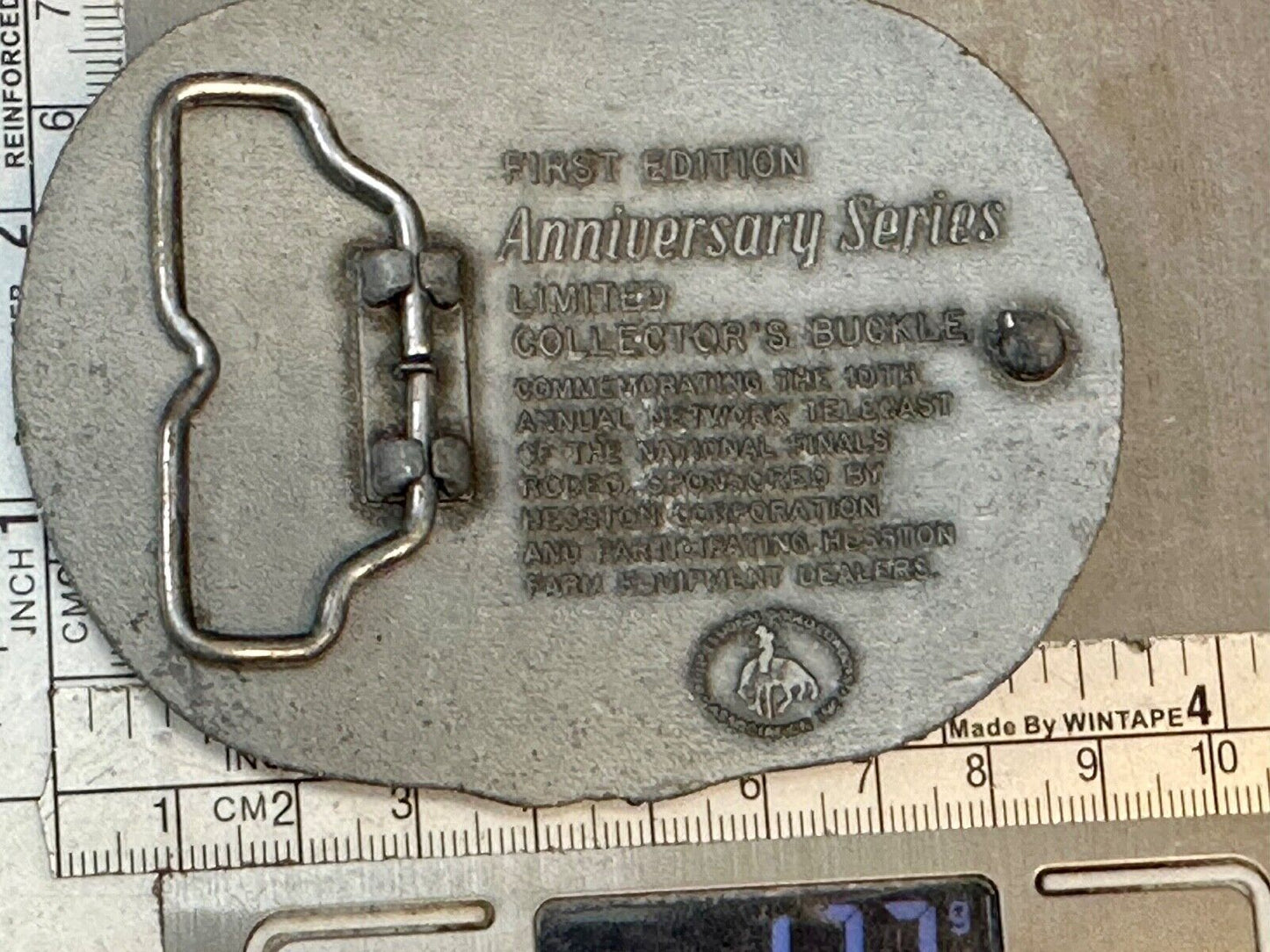 1983 HESSTON Belt Buckle NFR 25th Anniversary First Edition Limited Rodeo