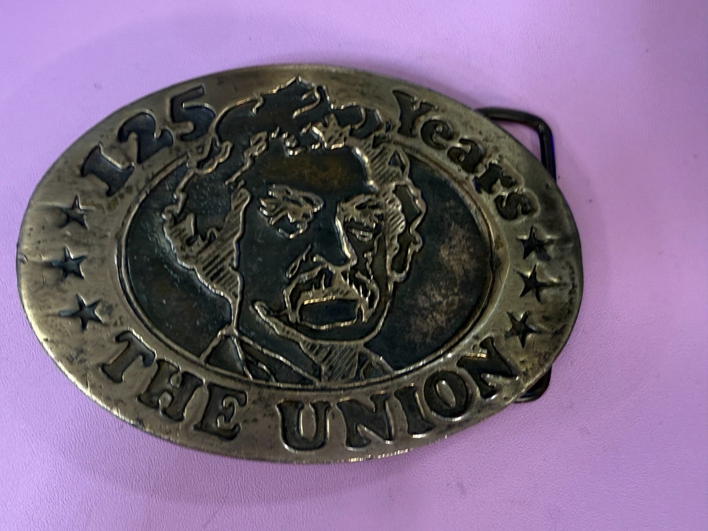 The Union American Civil War 125 Years Grant Clemens Twain Cal Metal Belt Buckle