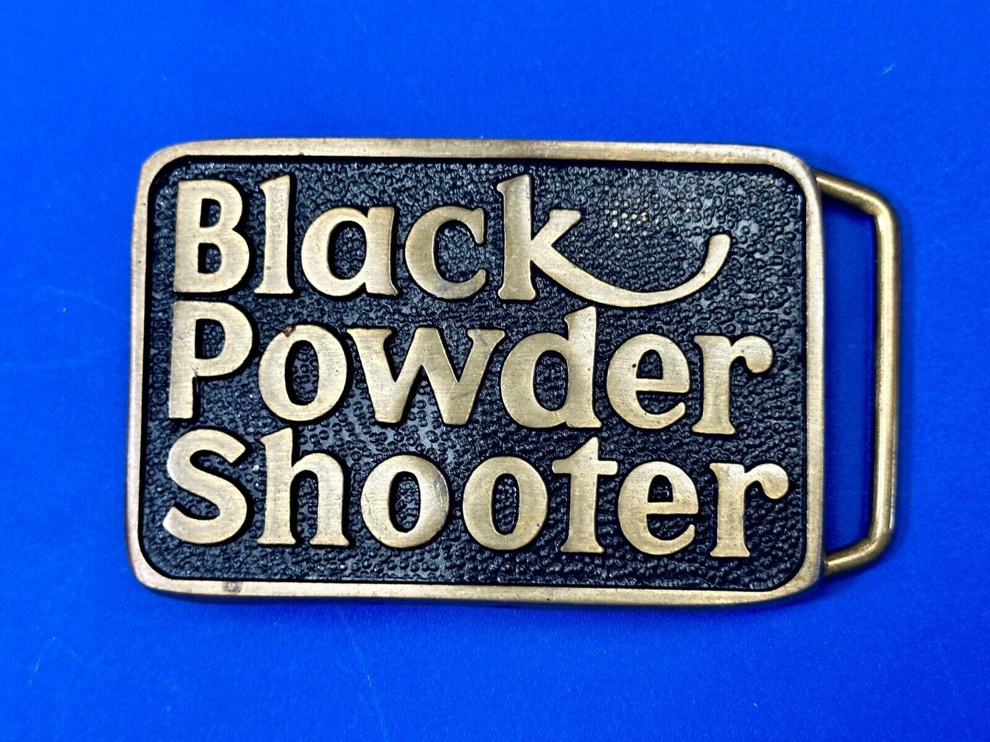 Black Powder Shooter Guns & Ammo Vintage Solid Brass belt buckle by BTS