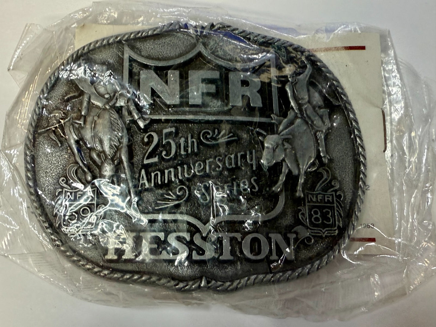 1983 Hesston Nfr National Finals Rodeo 25Th Anniversary Series NOS Belt Buckle