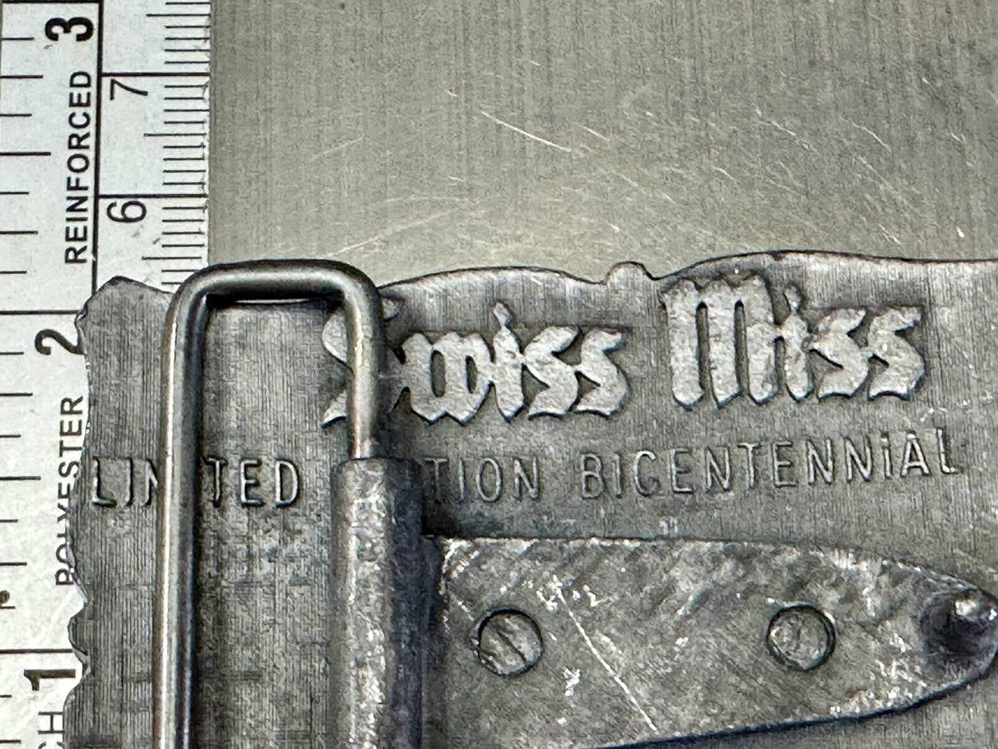 Swiss Miss Patriotic American Eagle 200 year Bicentennial Pride belt buckle