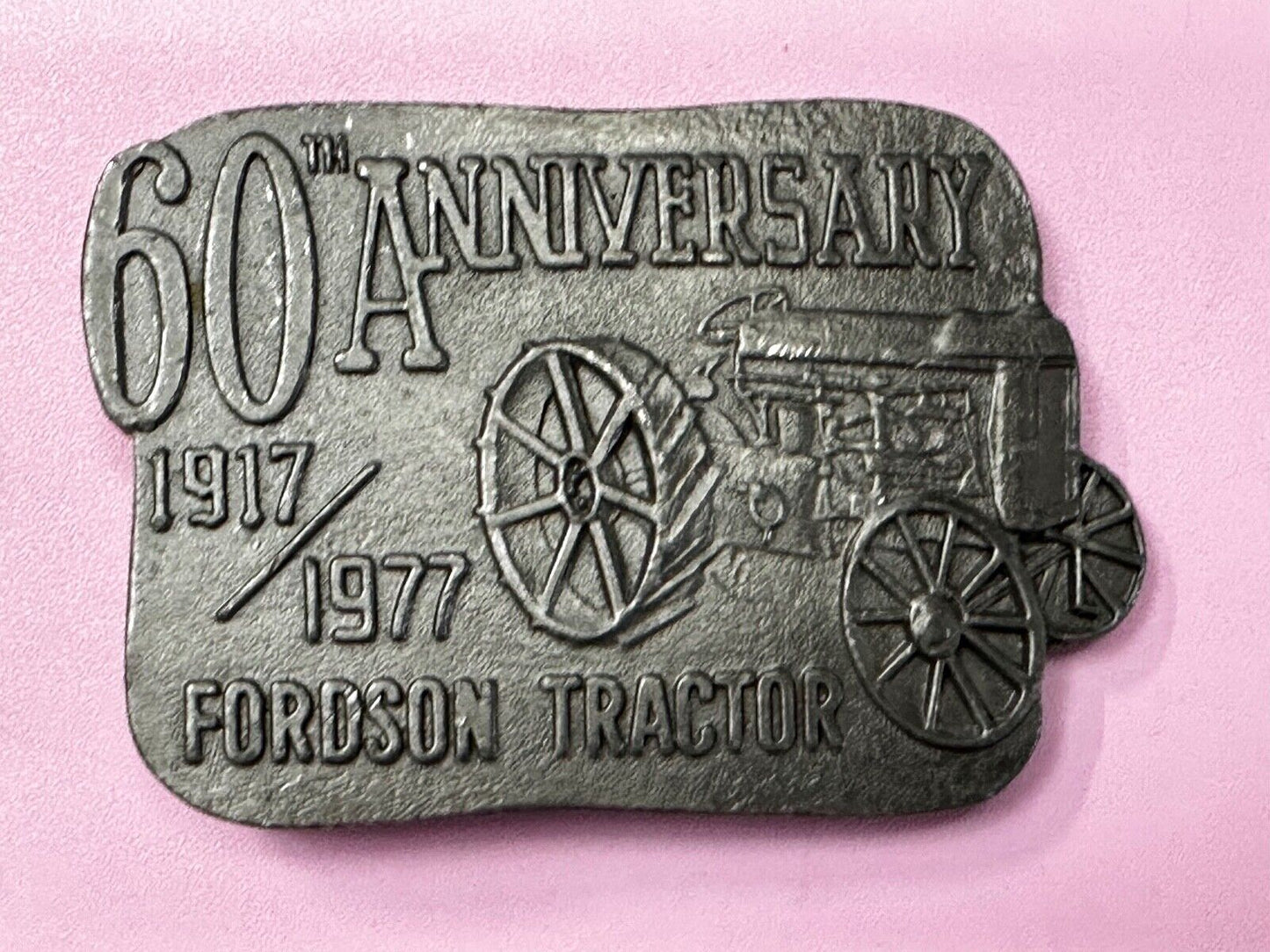 1977 Fordson Tractor - 60th Anniversary Vintage Farming Collectable Belt Buckle