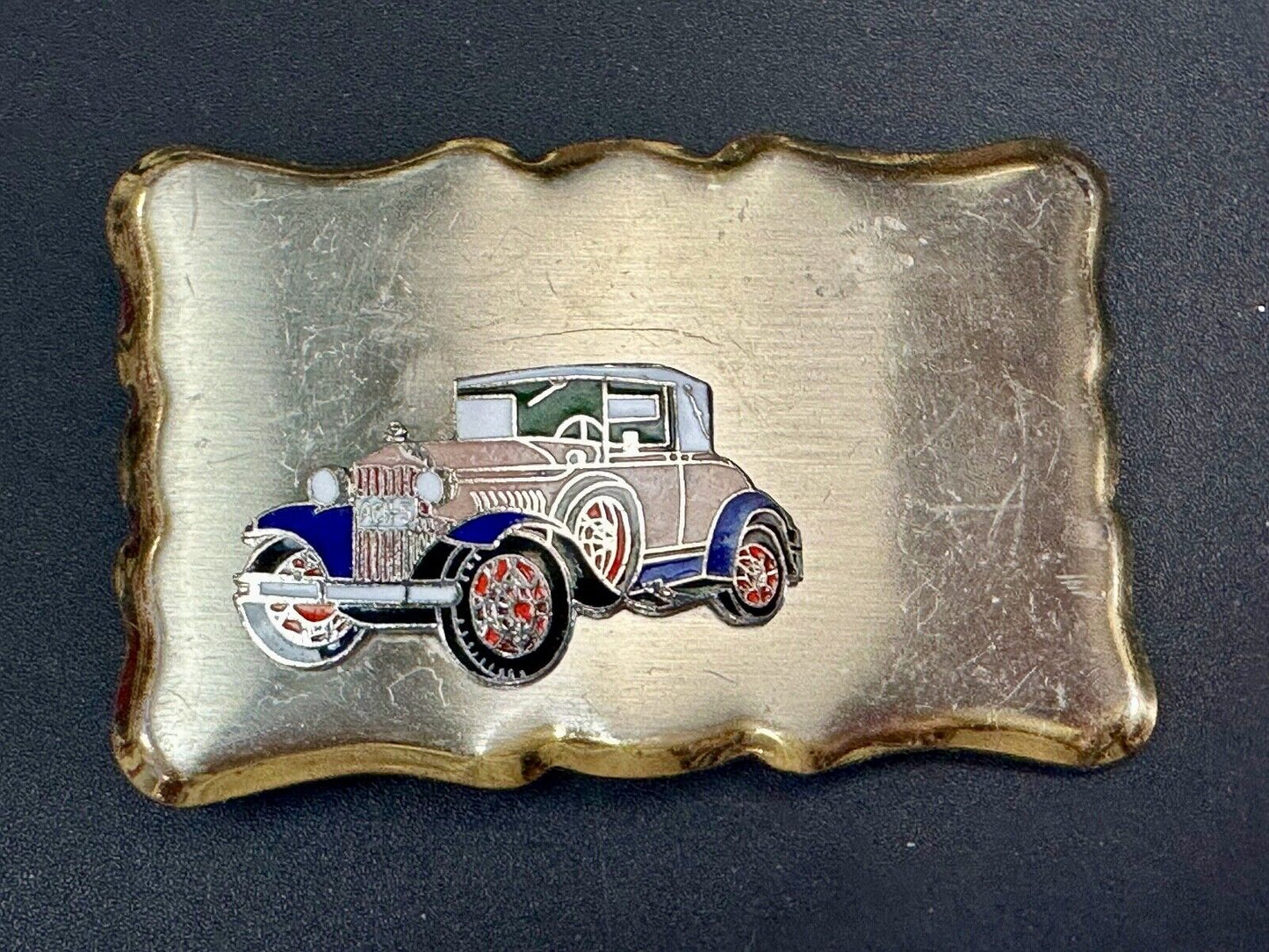 vintage car collectors auto vintage belt buckle with space to customize!