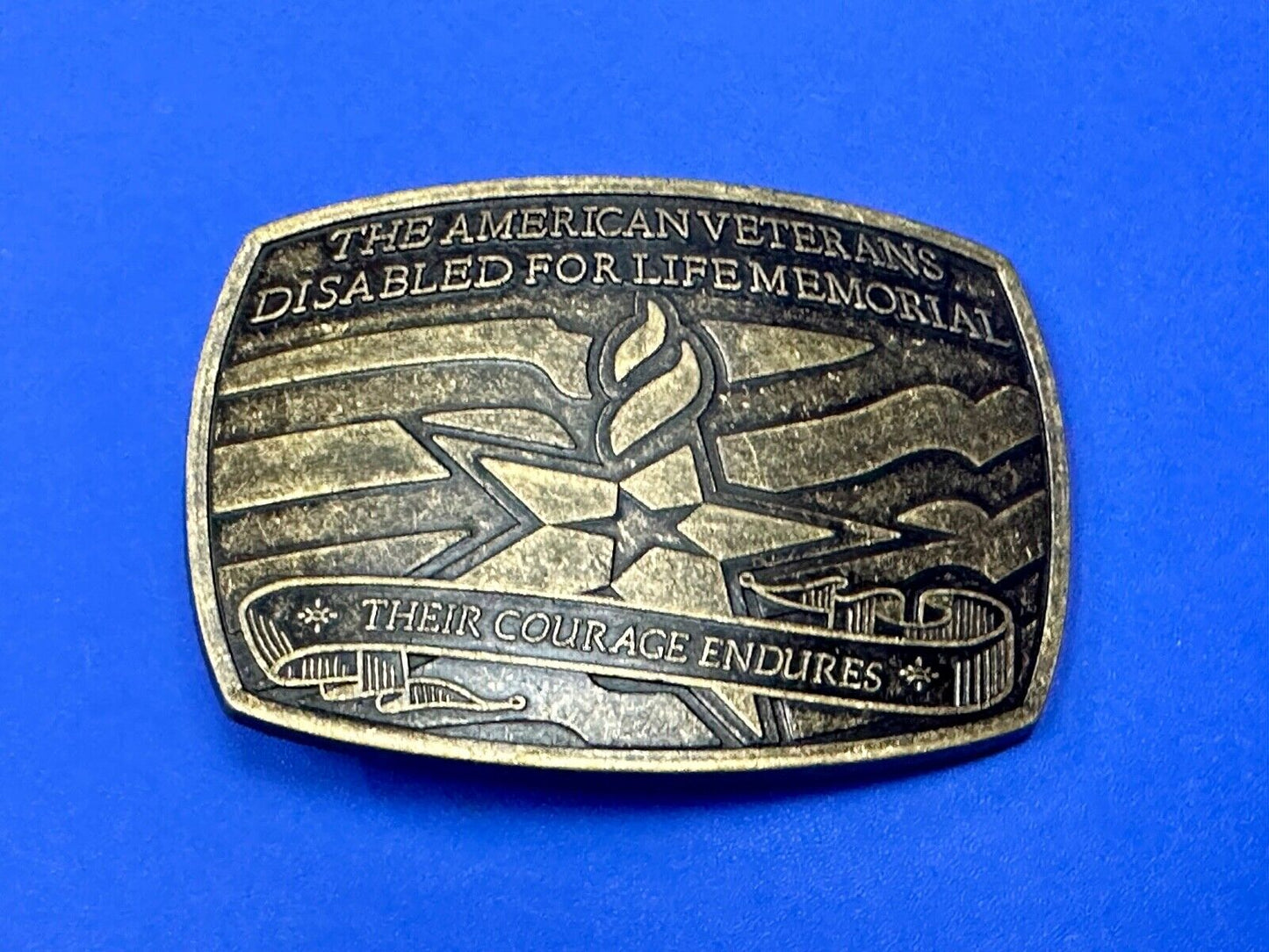 The Veterans Disabled for life Memorial - Their Courage Endures Belt Buckle