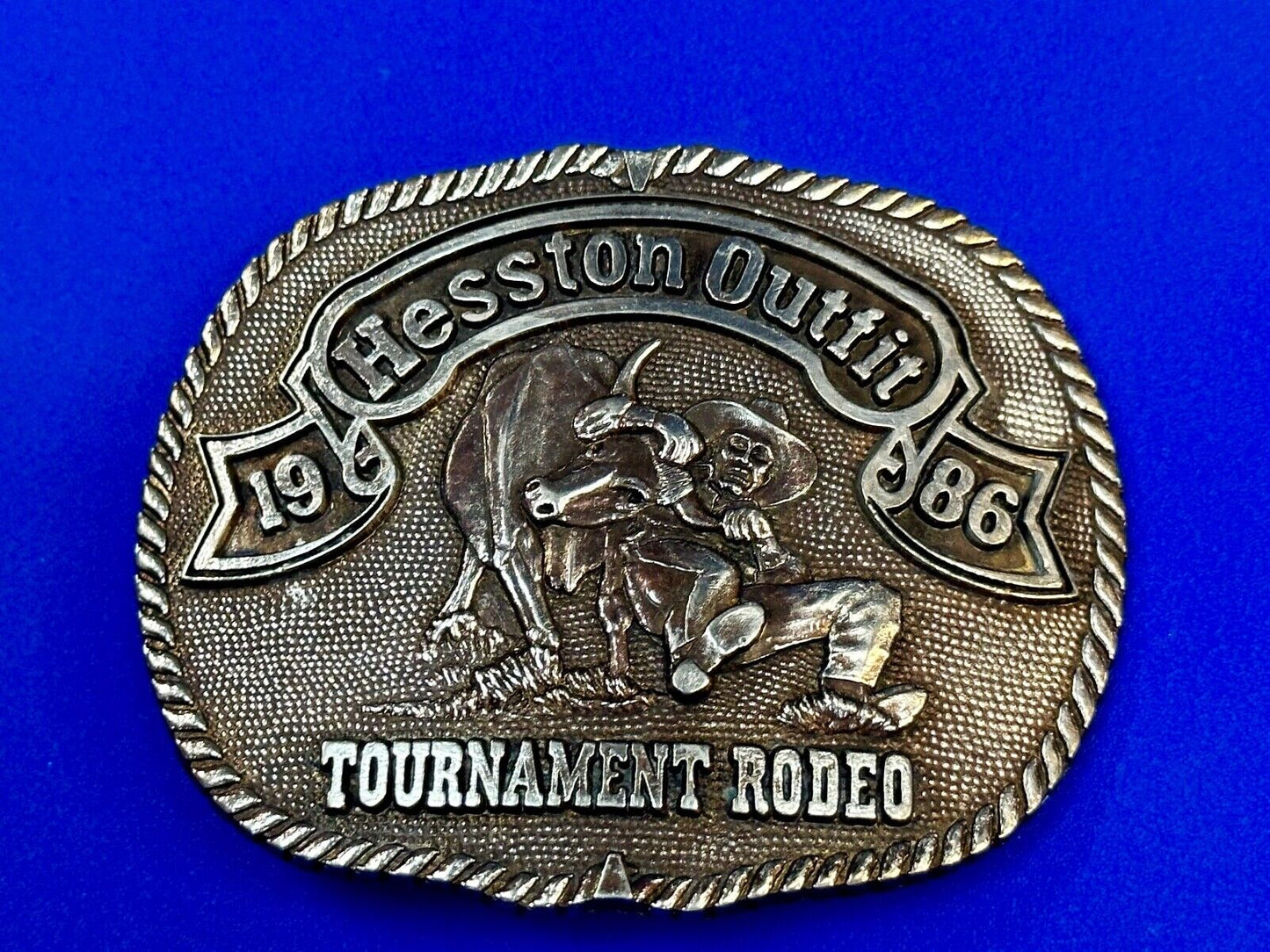 1986 Hesston Outfit Tournament Rodeo - Limited Series No 2 belt buckle