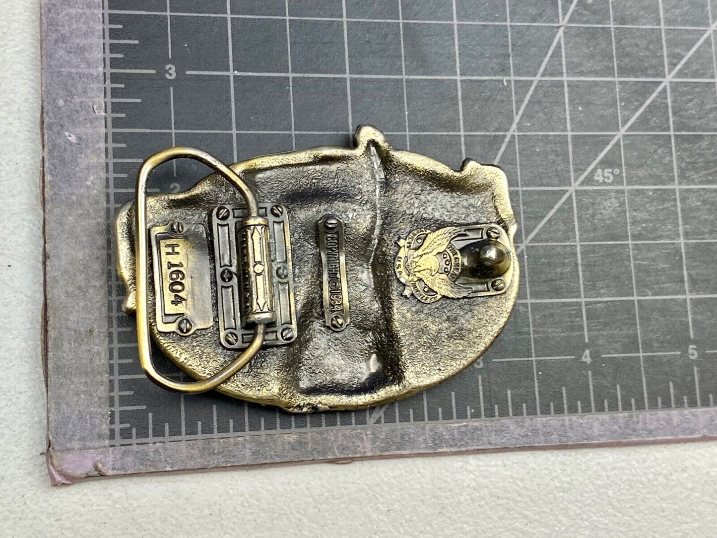 Vintage 1984- Stand Up For America Liberty Freedom - Great American Belt Buckle