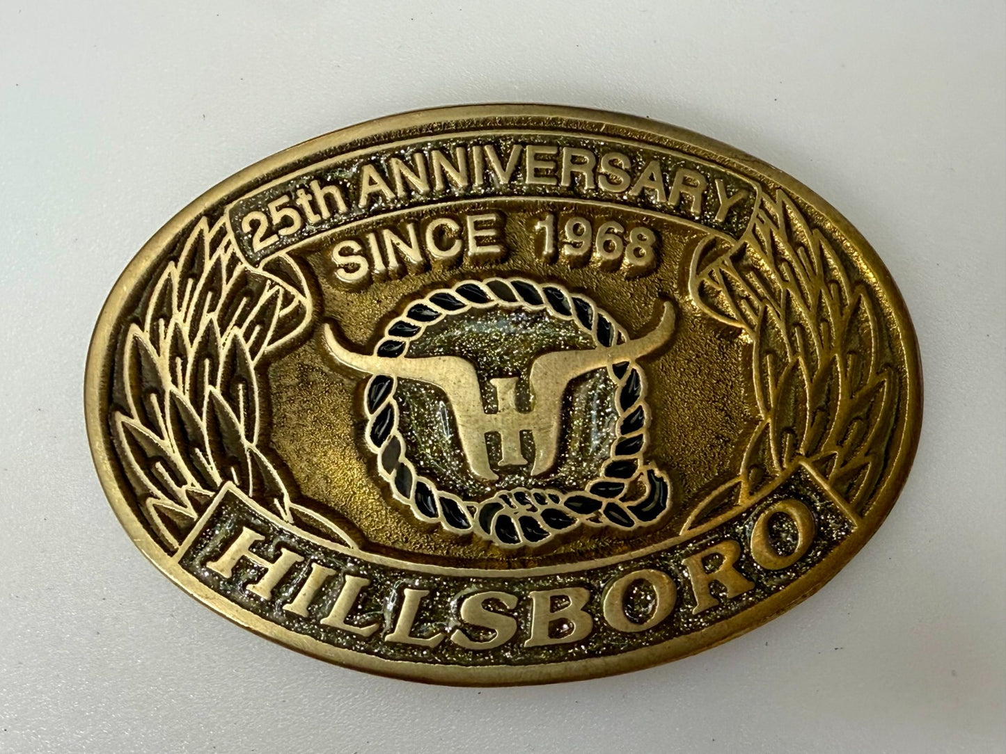 25th Anniversary Since 1968 Hillsboro Solid Brass Limited DynaBuckle Belt Buckle