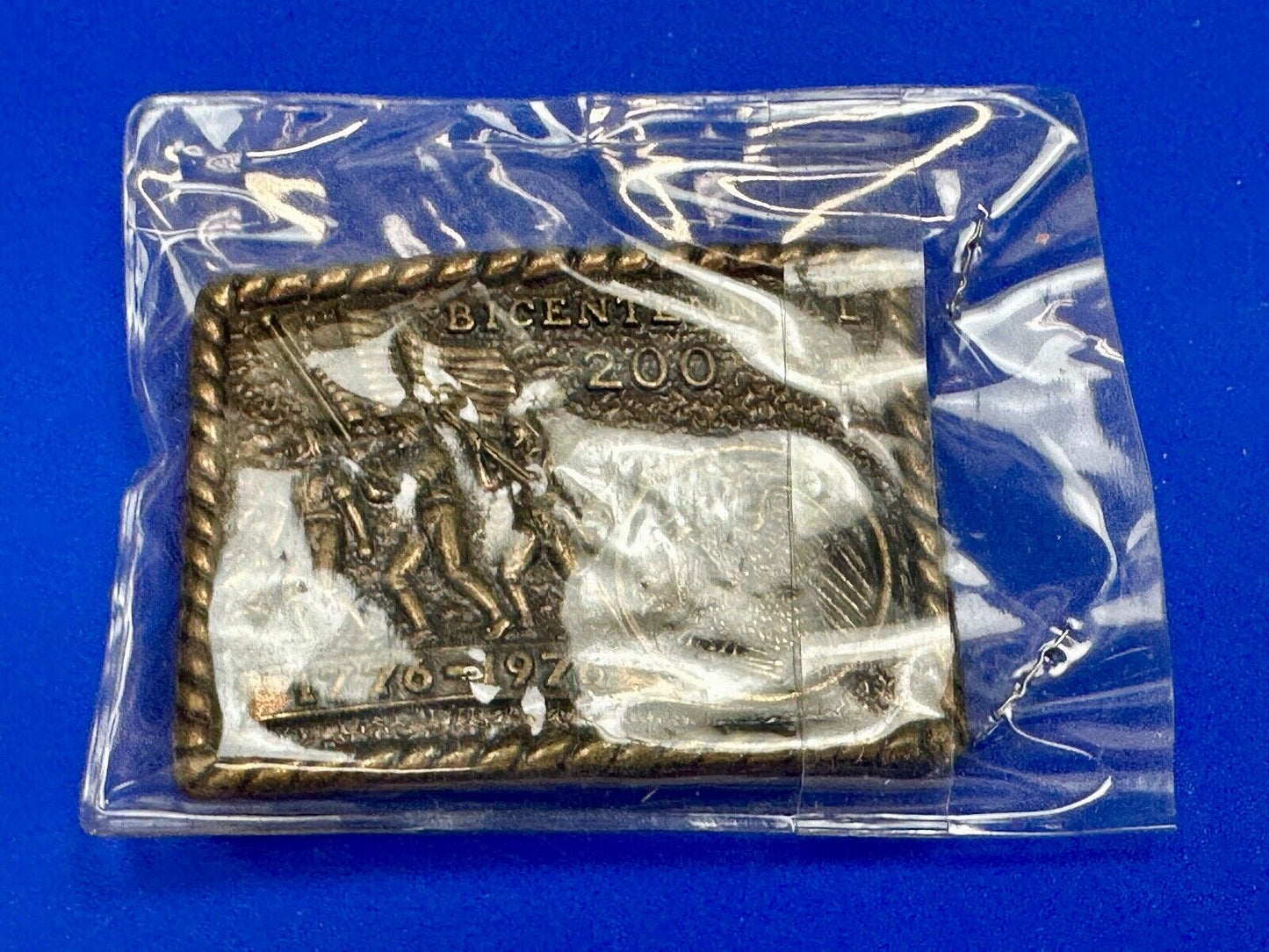Vintage Bicentennial 200 year celebration NOS USA made belt buckle by CPI